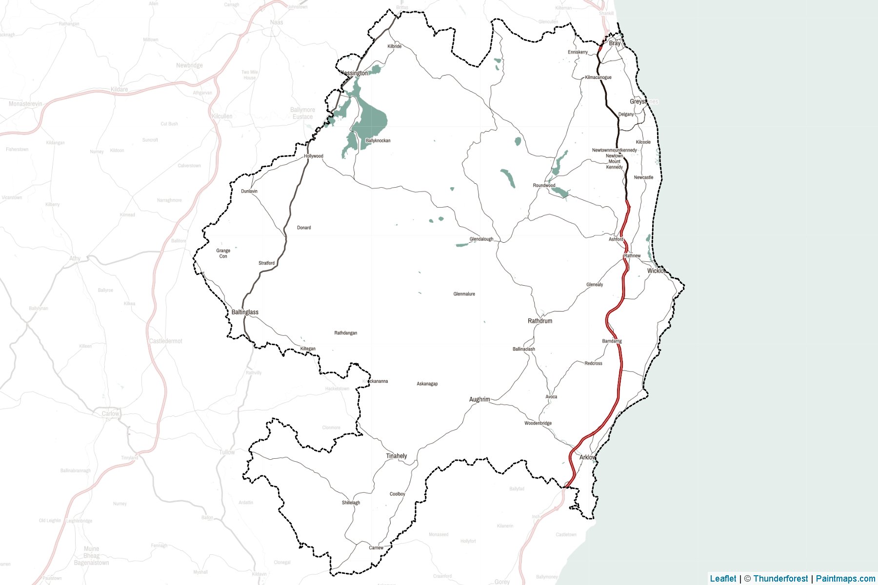 County Wicklow (İrlanda (ada)) Haritası Örnekleri-2