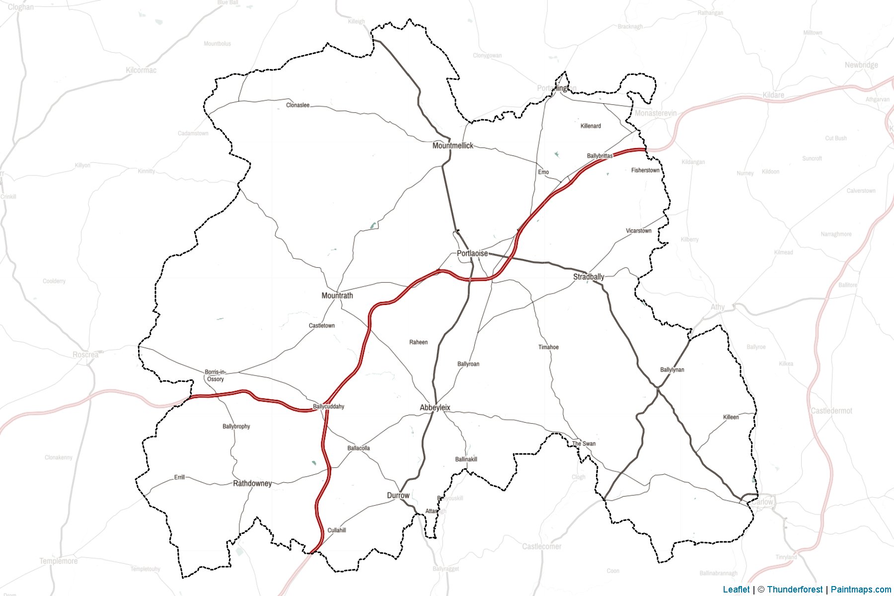 Laois (Ireland) Map Cropping Samples-2