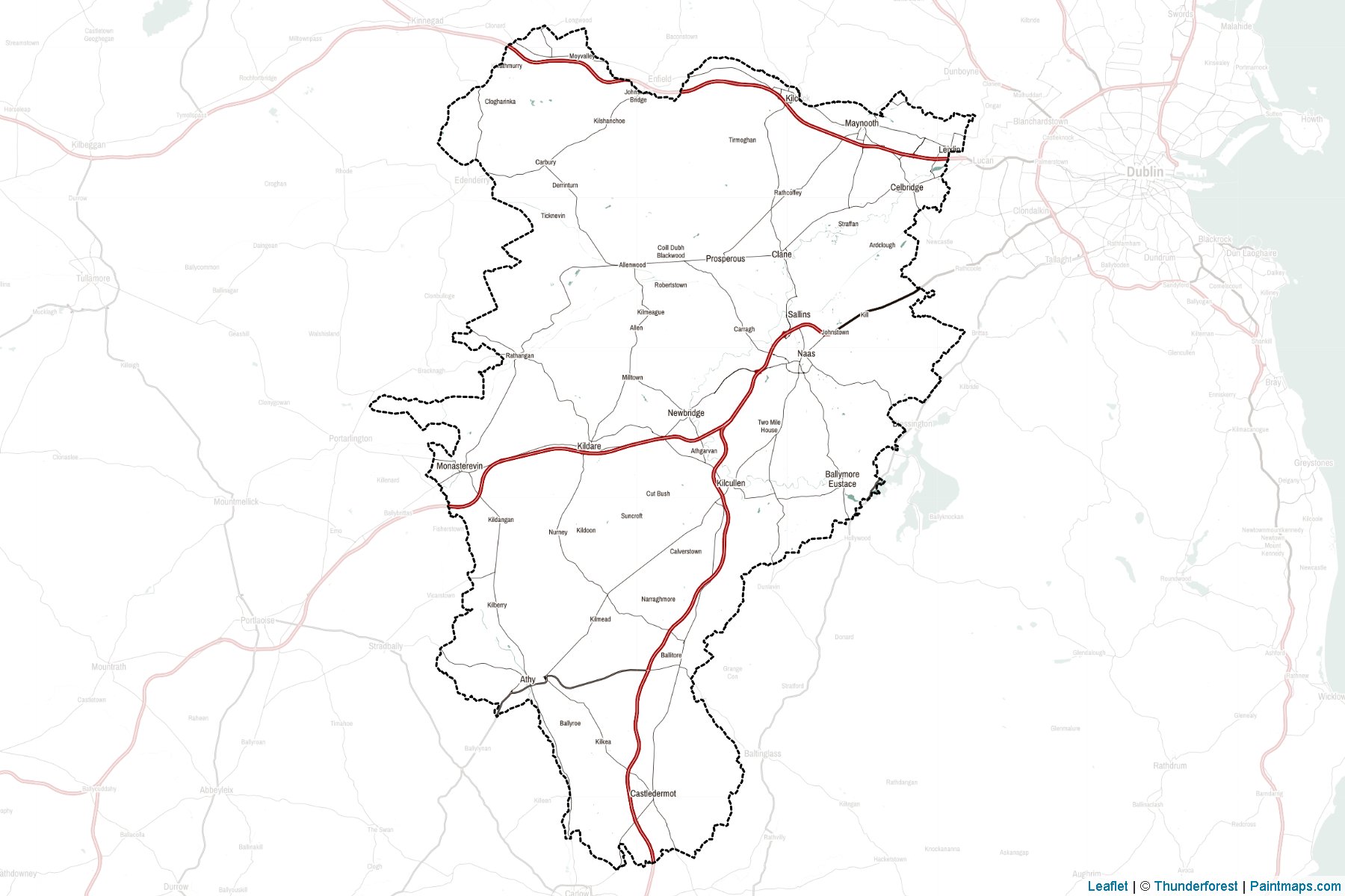 County Kildare (İrlanda (ada)) Haritası Örnekleri-2