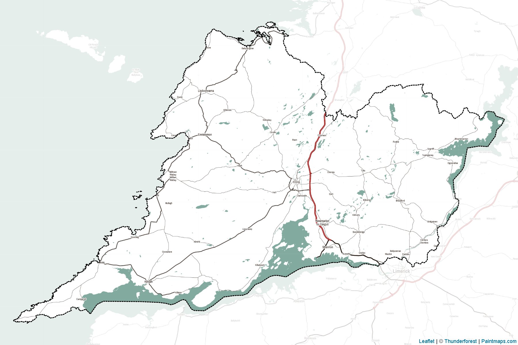 Clare County (İrlanda (ada)) Haritası Örnekleri-2