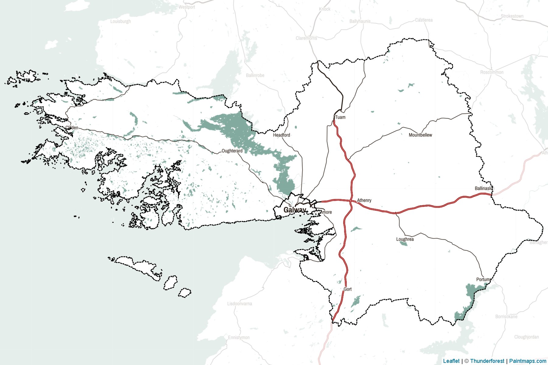 Muestras de recorte de mapas Galway (Irlanda)-2