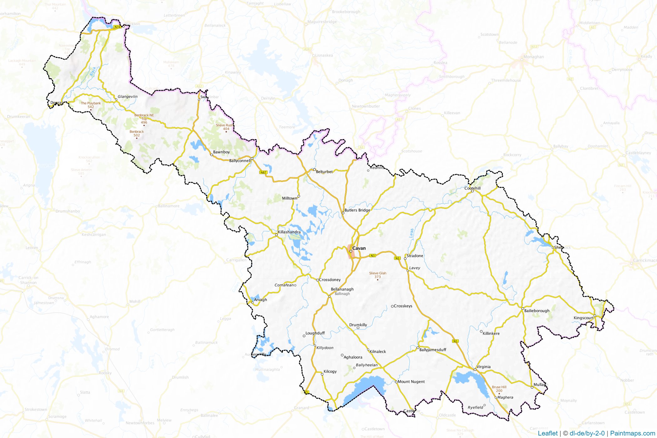 Cavan County (İrlanda (ada)) Haritası Örnekleri-1