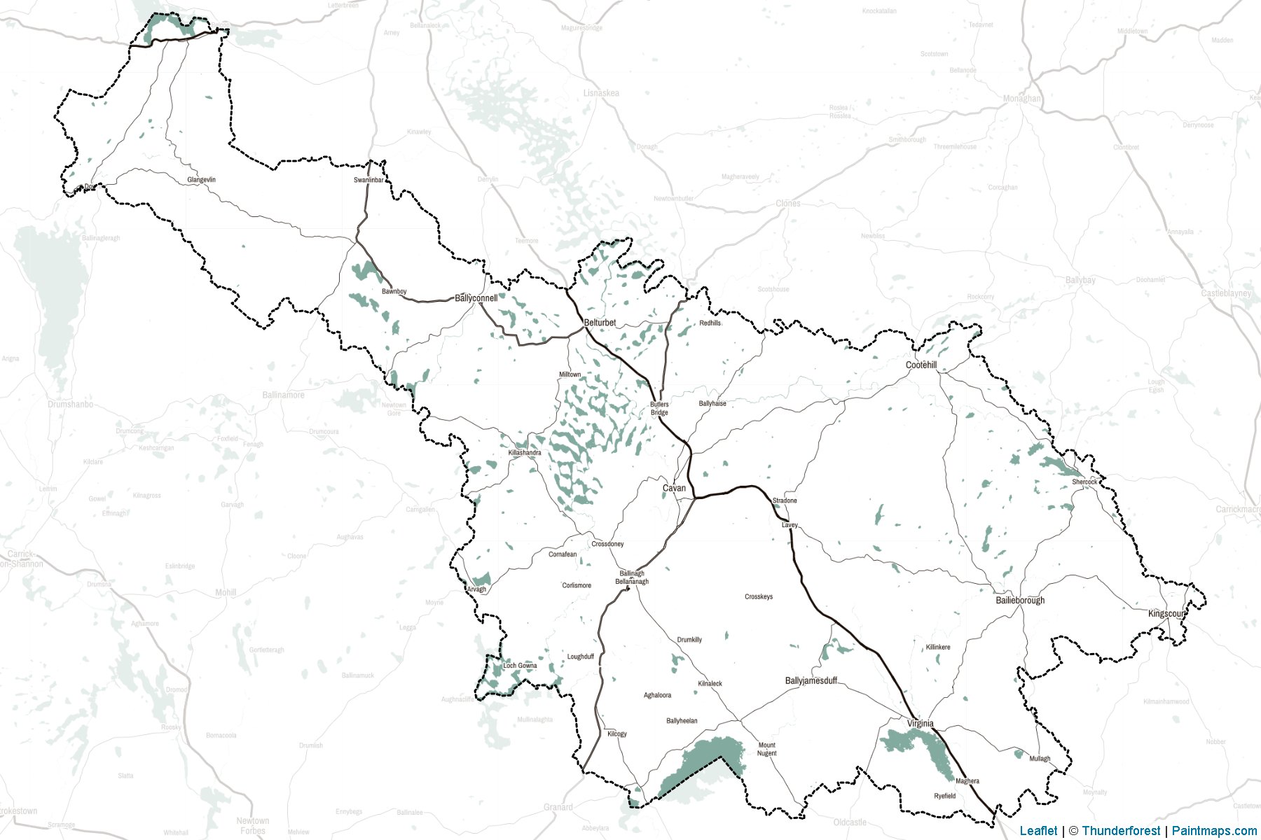 Cavan County (İrlanda (ada)) Haritası Örnekleri-2