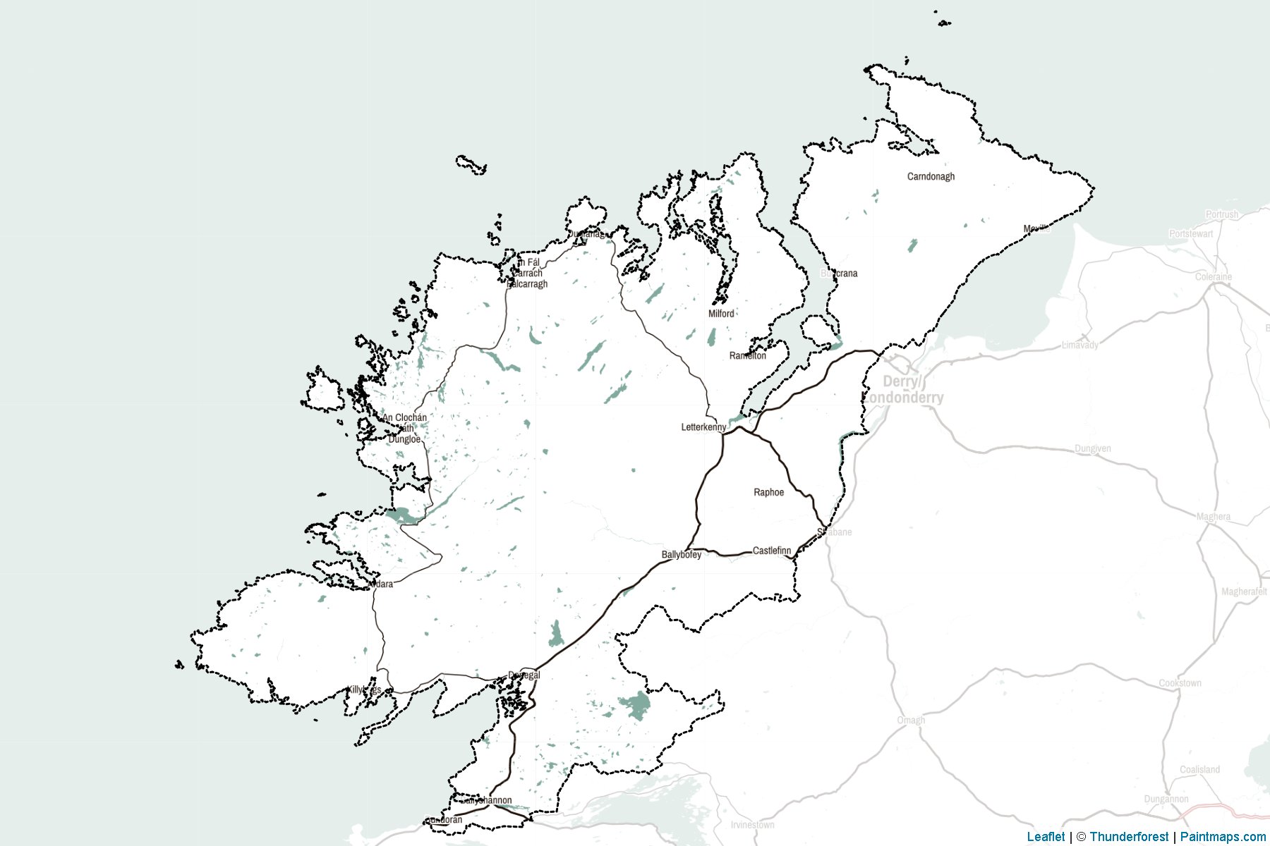 Donegal (Ireland) Map Cropping Samples-2