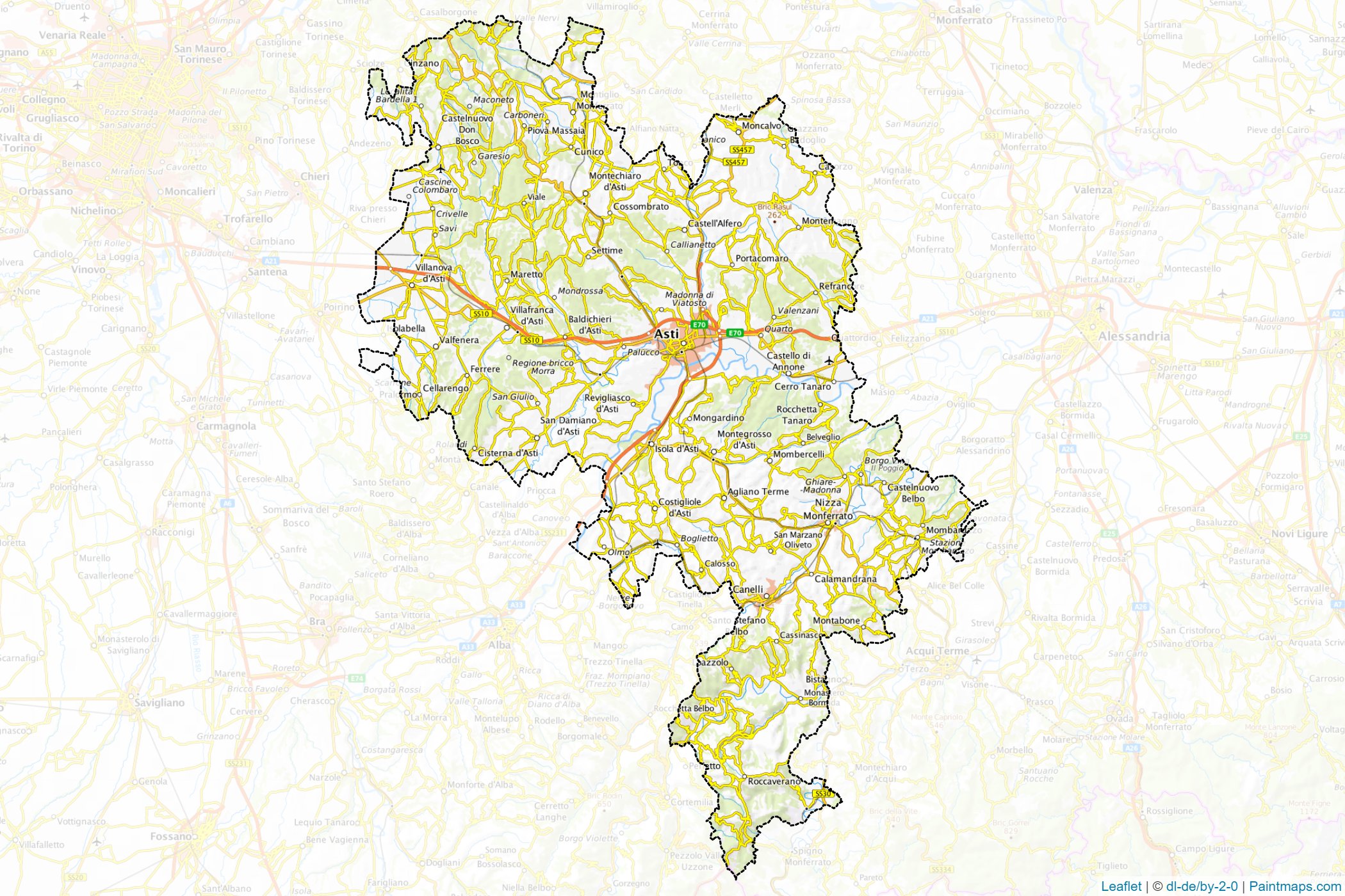 Asti (Piedmont) Map Cropping Samples-1