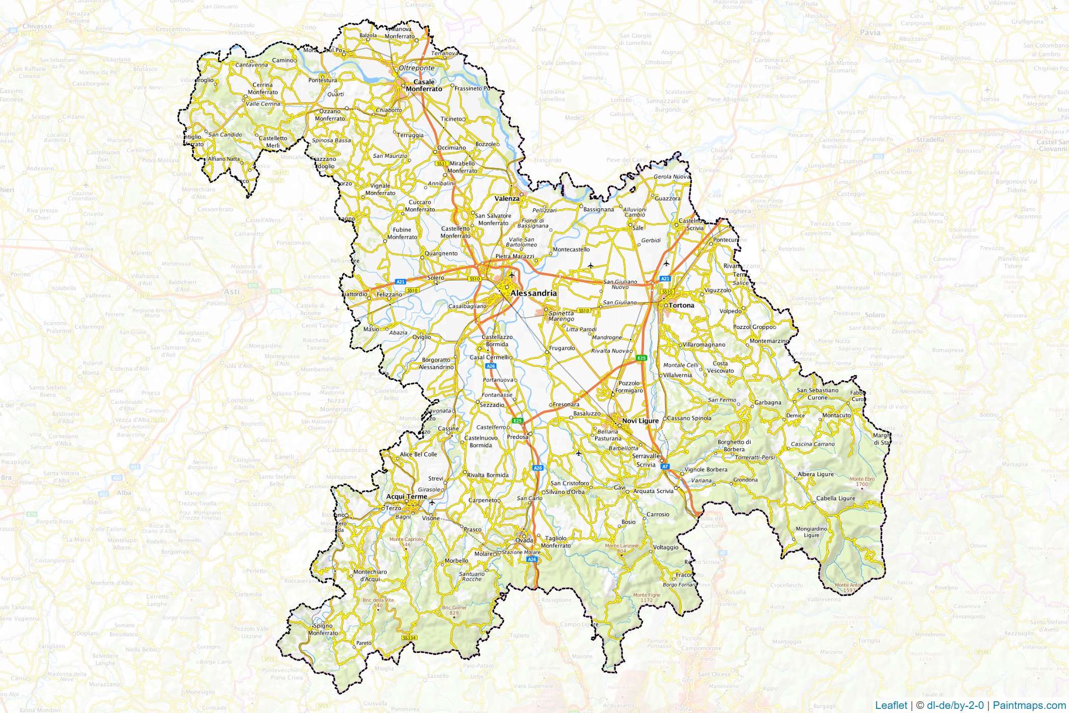 Alessandria (Piedmont) Map Cropping Samples-1