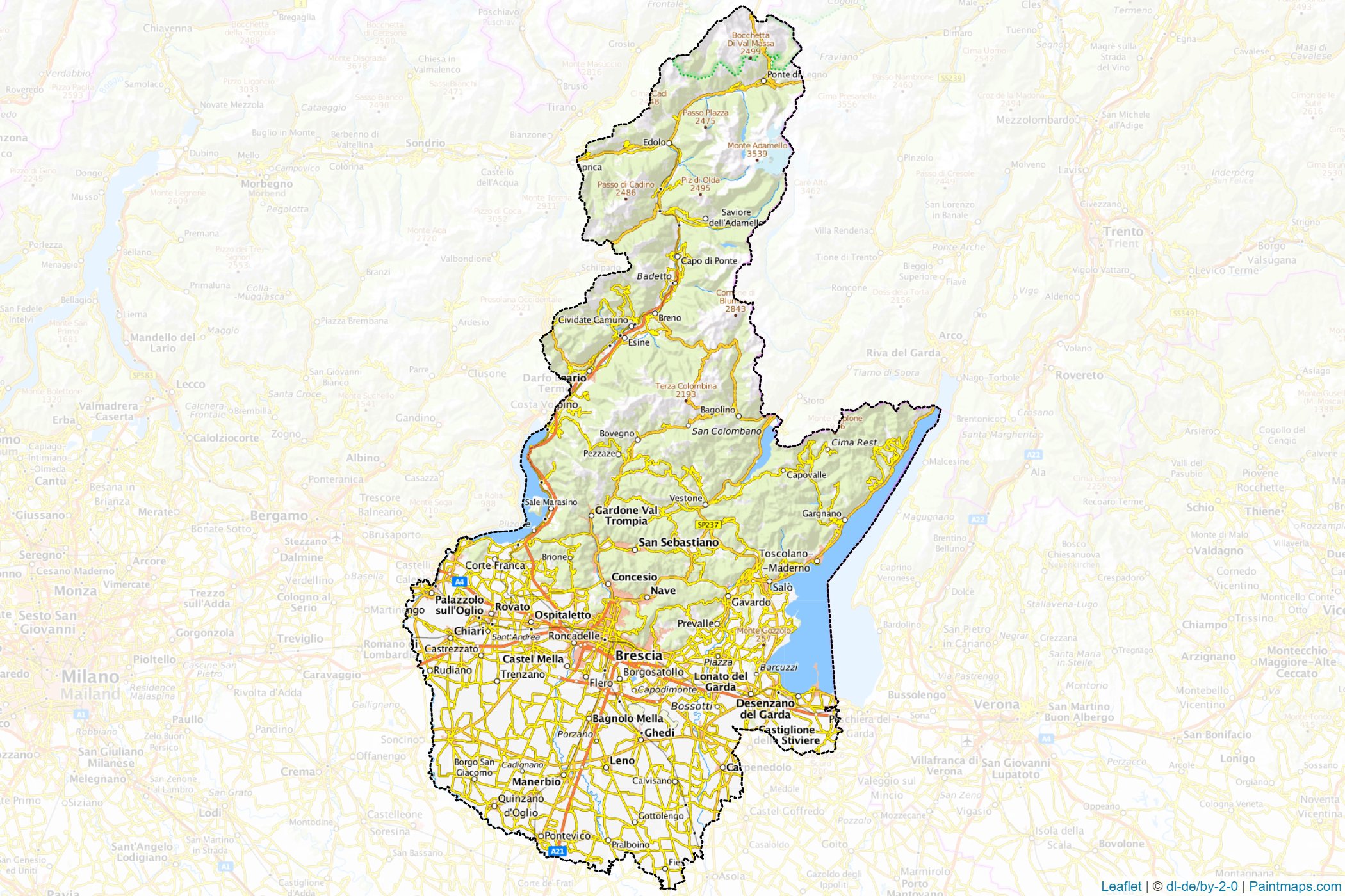 Brescia (Lombardy) Map Cropping Samples-1