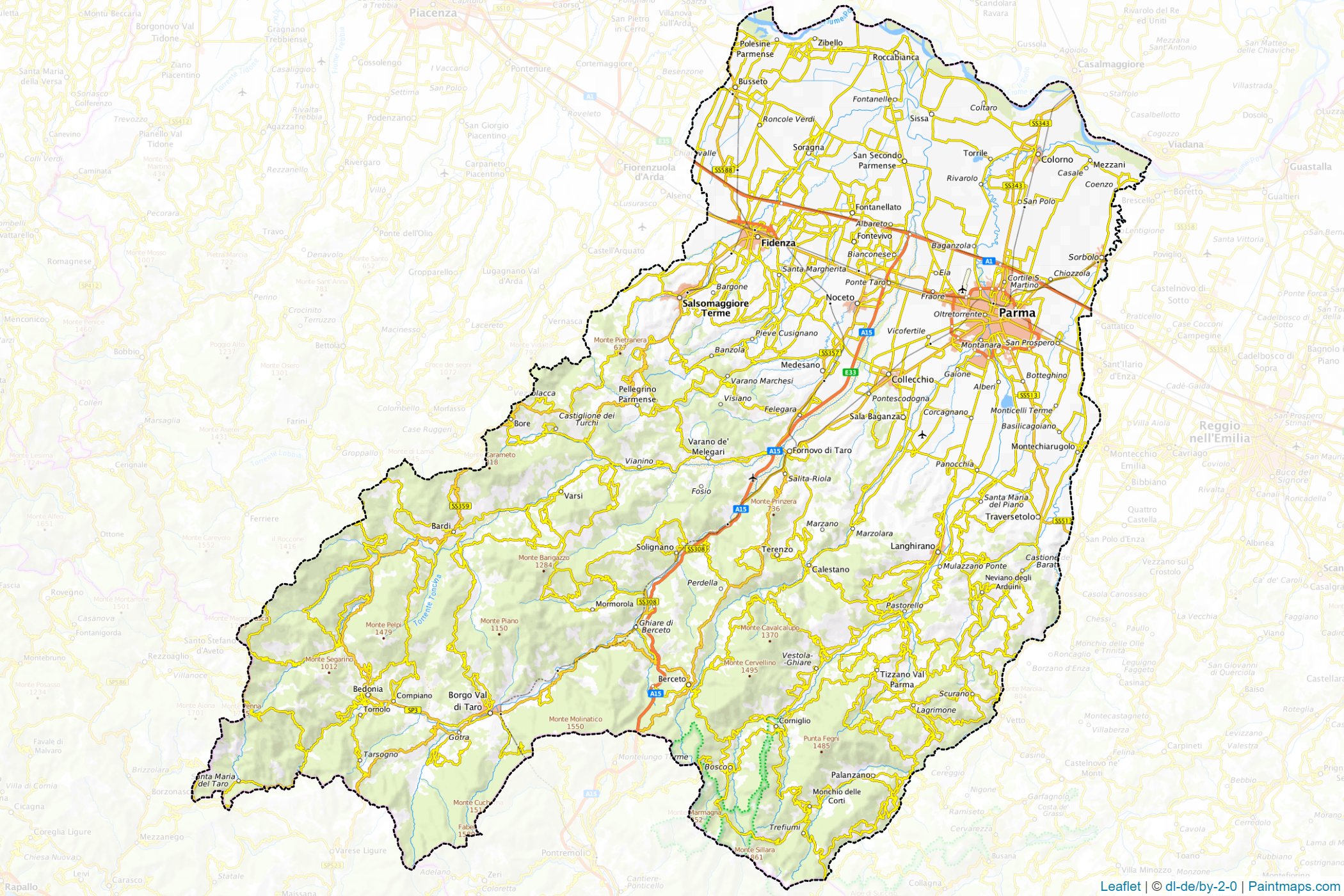 Parma (Emilia-Romagna) Map Cropping Samples-1