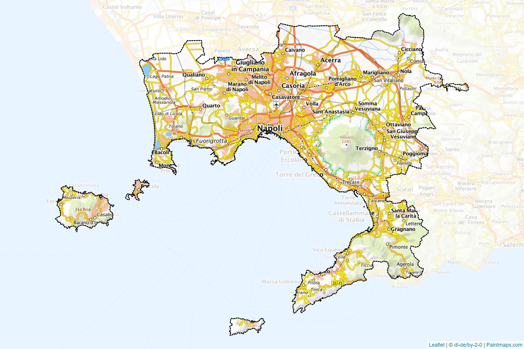 Muestras de recorte de mapas Napoli (Campania)-1