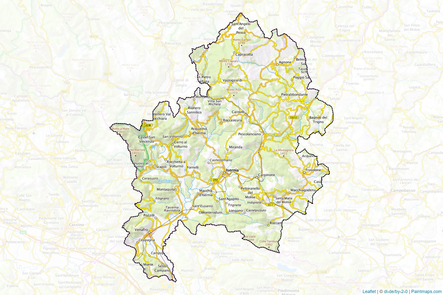 Isernia (Molise) Map Cropping Samples-1