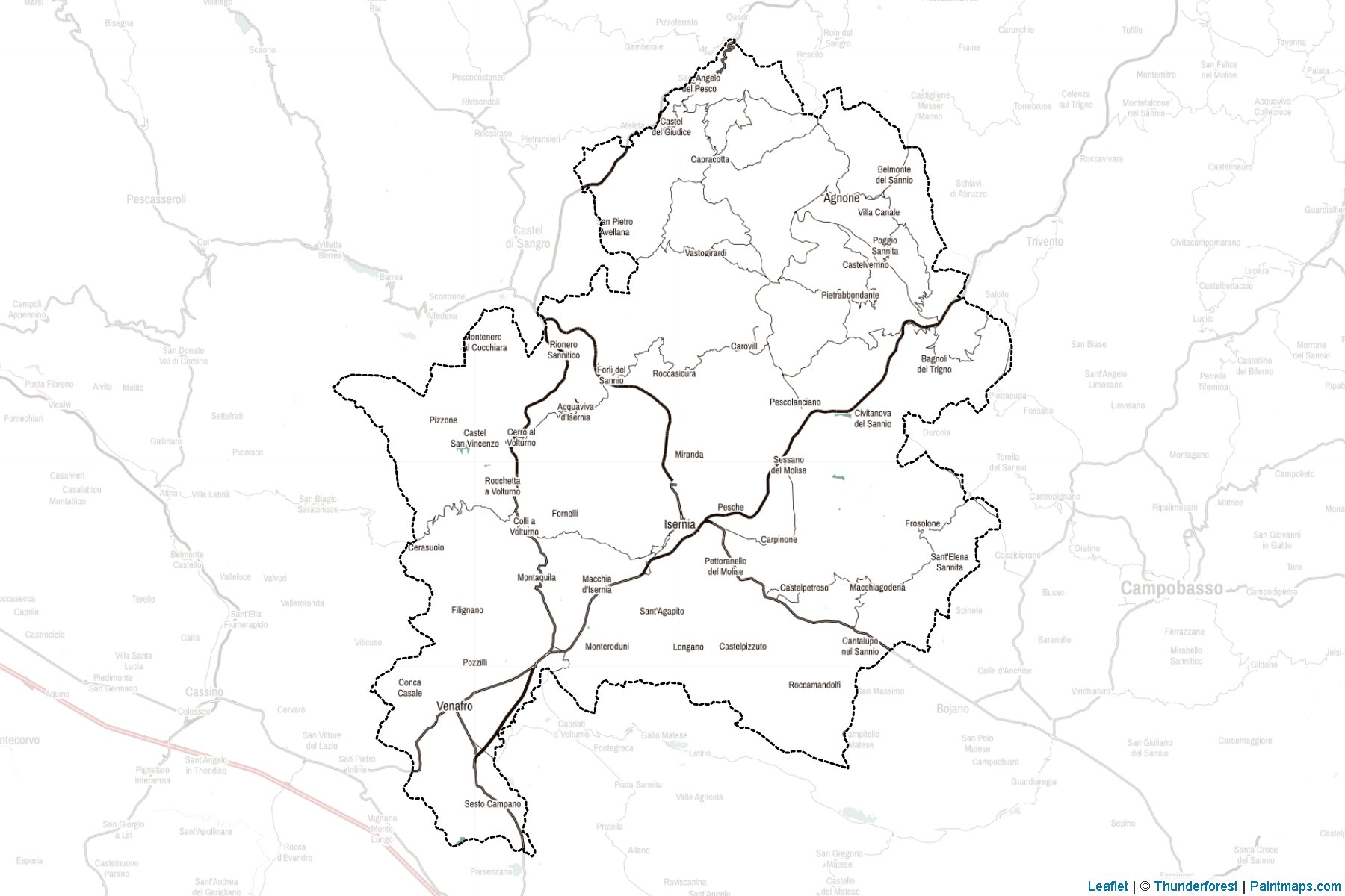 Isernia (Molise) Map Cropping Samples-2