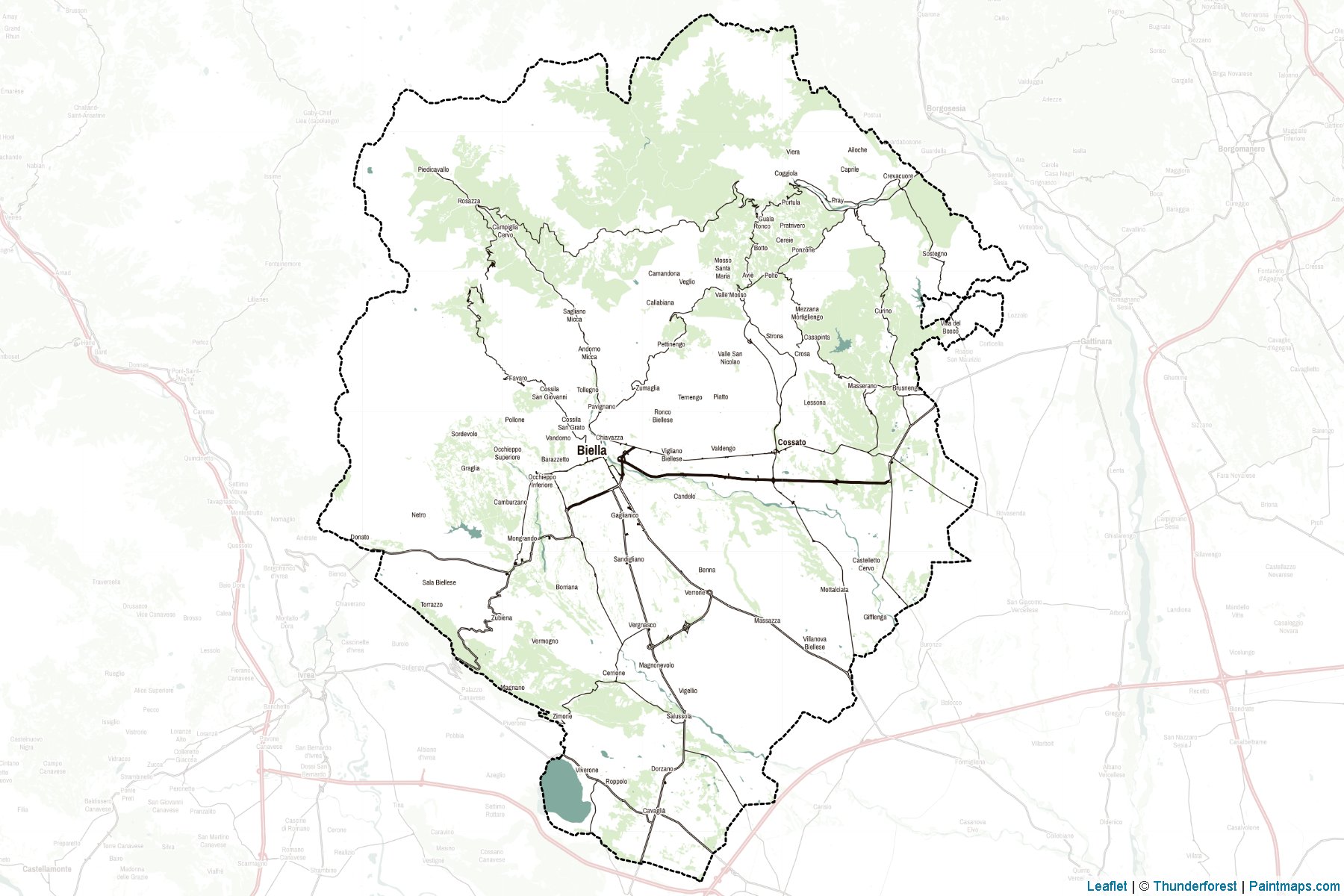 Muestras de recorte de mapas Biella (Piedmont)-2