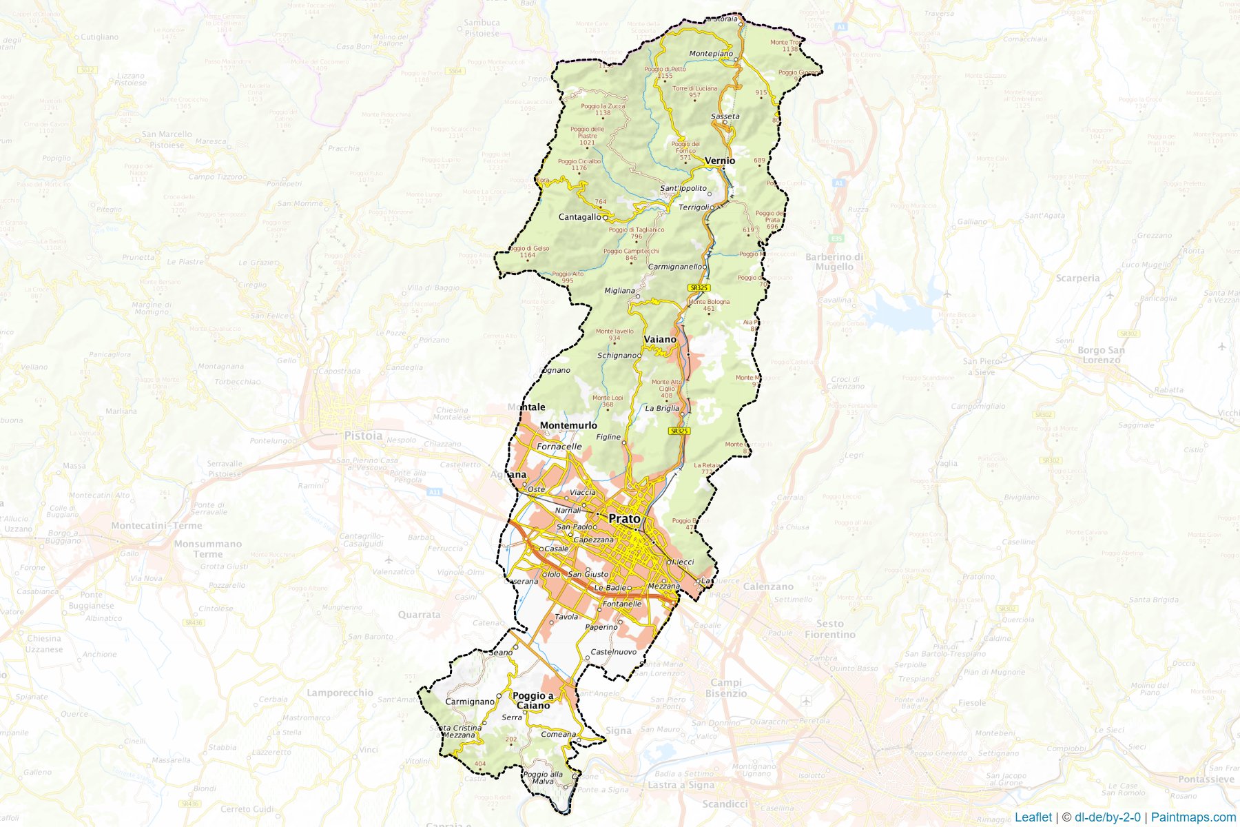 Prato (Toscany) Map Cropping Samples-1