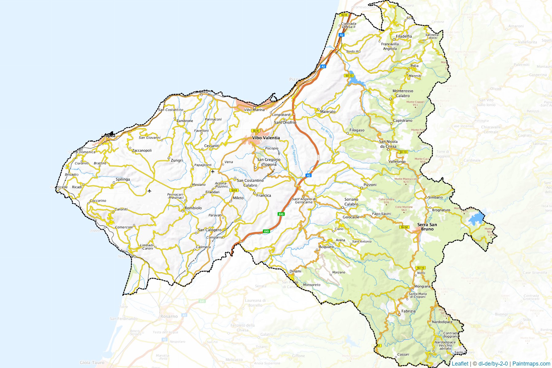 Vibo Valentia (Calabria) Map Cropping Samples-1