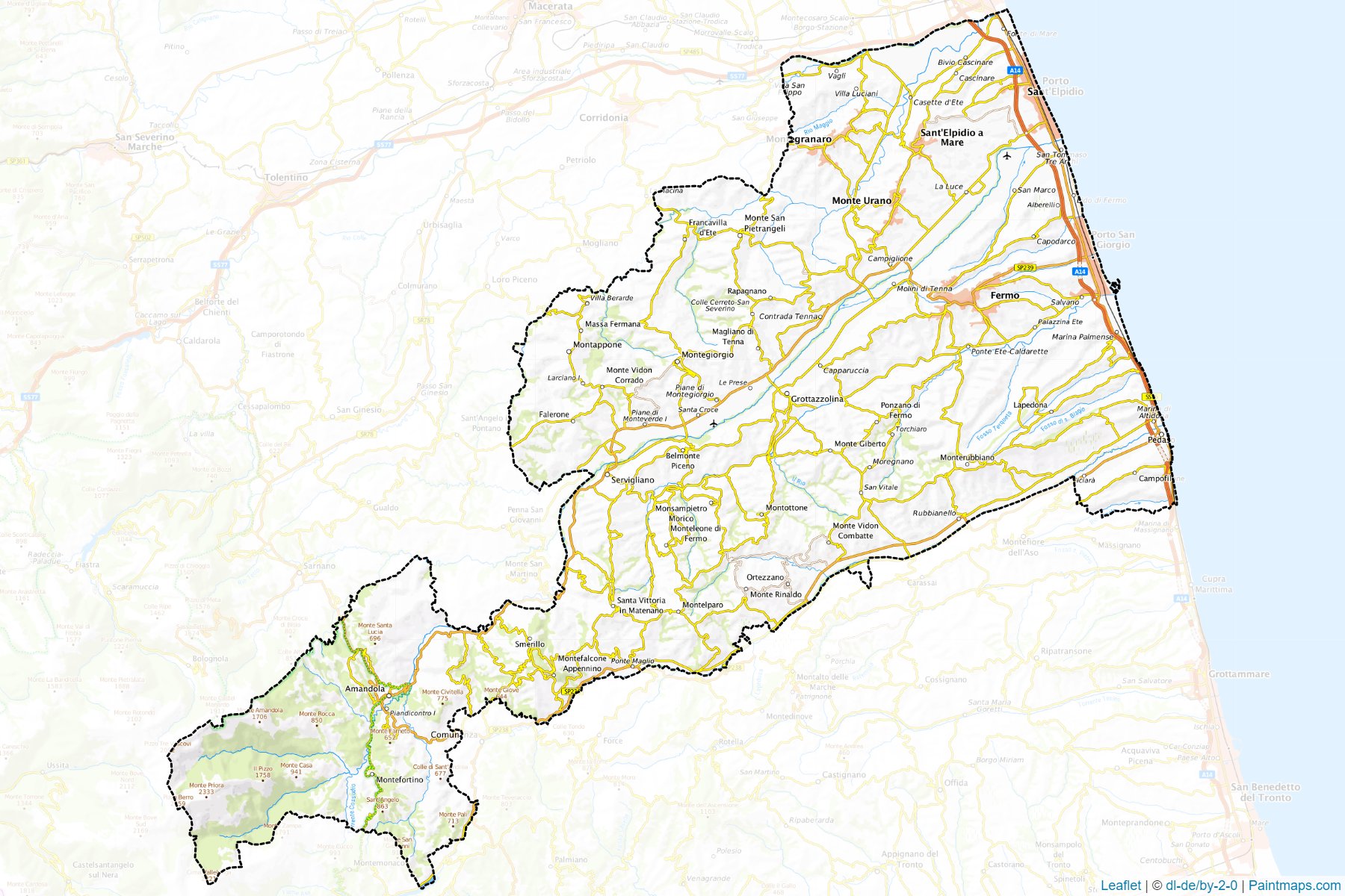 Muestras de recorte de mapas Fermo (Marche)-1