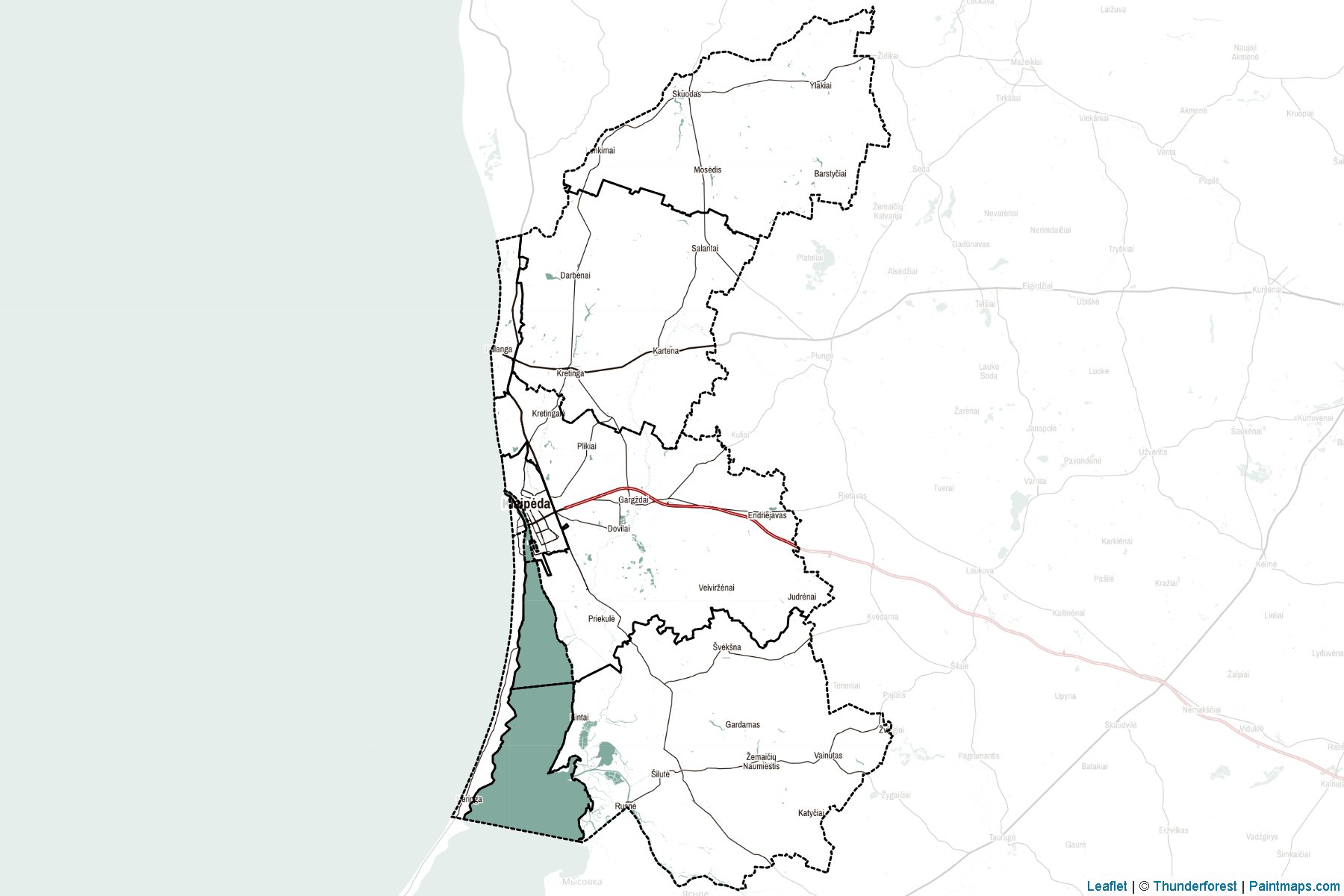 Muestras de recorte de mapas Klaipeda (Lituania)-2