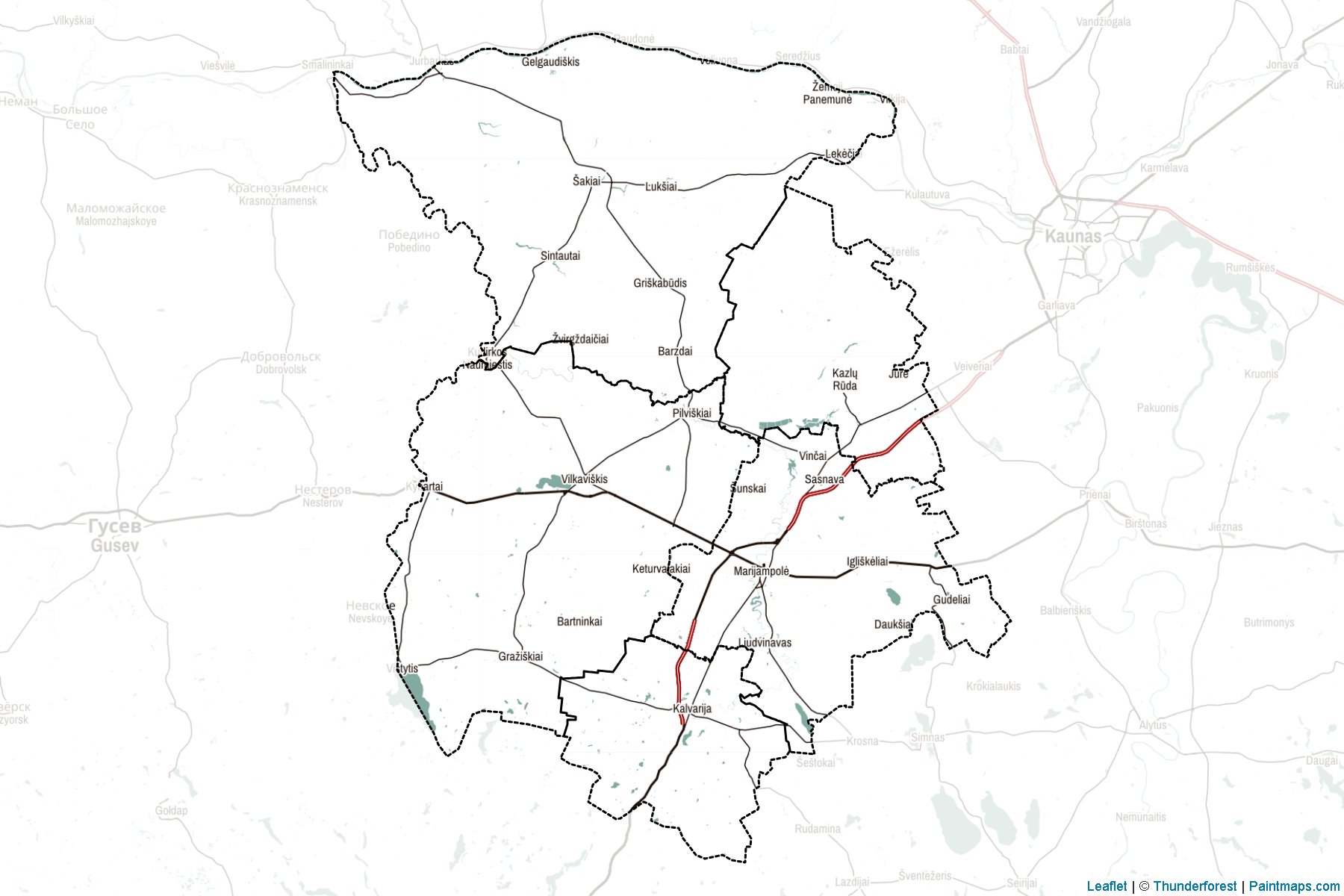 Marijampole (Lithuania) Map Cropping Samples-2