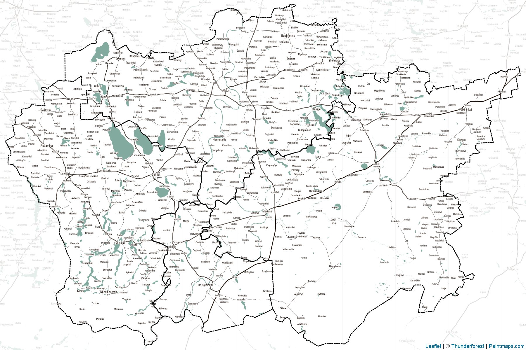 Muestras de recorte de mapas Alytus (Lituania)-2