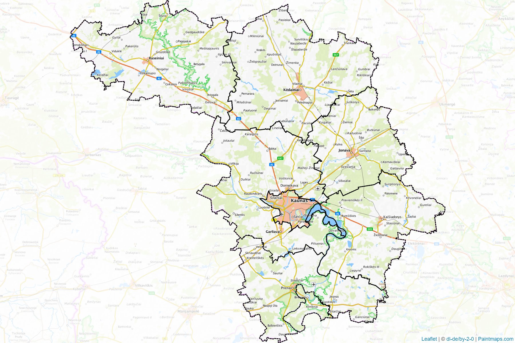 Kaunas (Lithuania) Map Cropping Samples-1