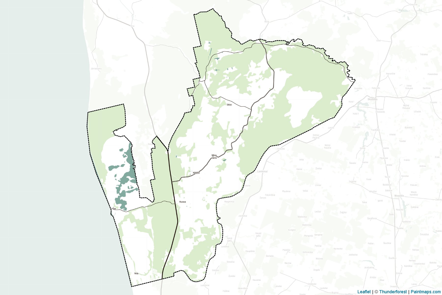 Muestras de recorte de mapas Rucavas (Letonia)-2