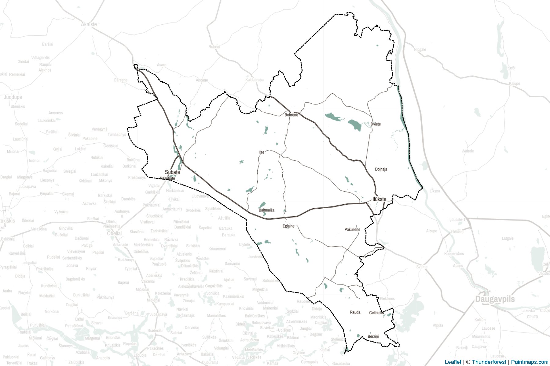 Muestras de recorte de mapas Ilukstes (Letonia)-2