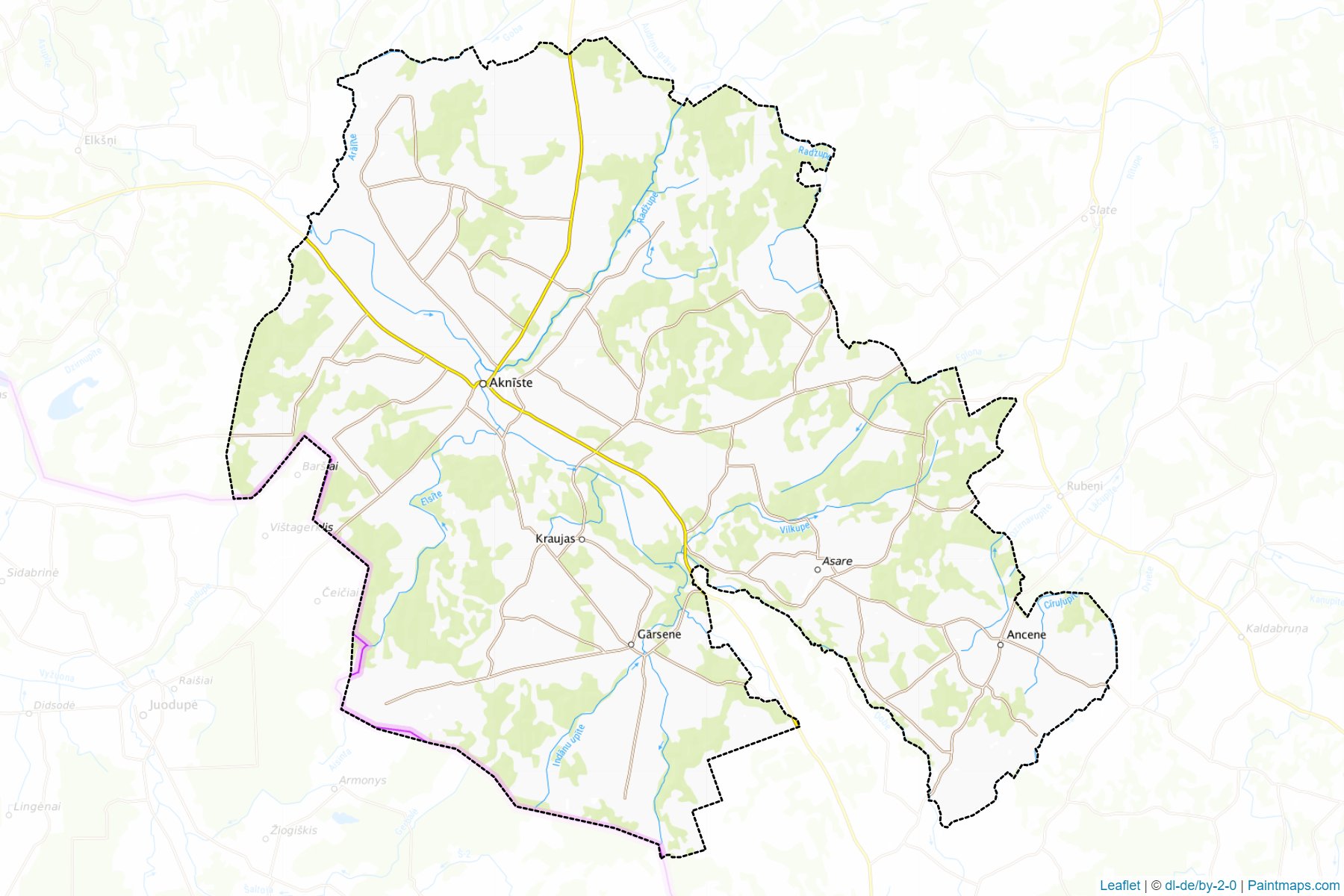 Muestras de recorte de mapas Aknistes (Letonia)-1