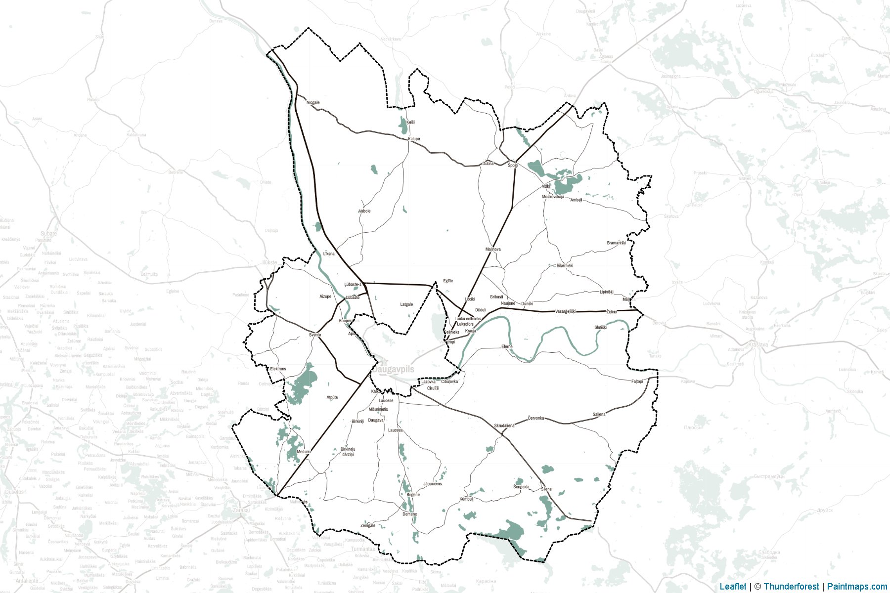 Muestras de recorte de mapas Daugavpils (Letonia)-2