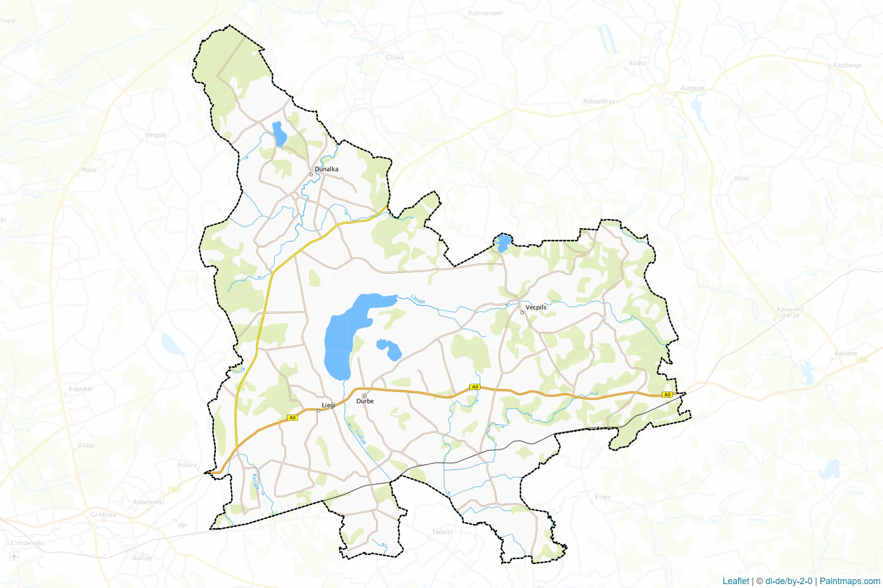 Durbes (Latvia) Map Cropping Samples-1