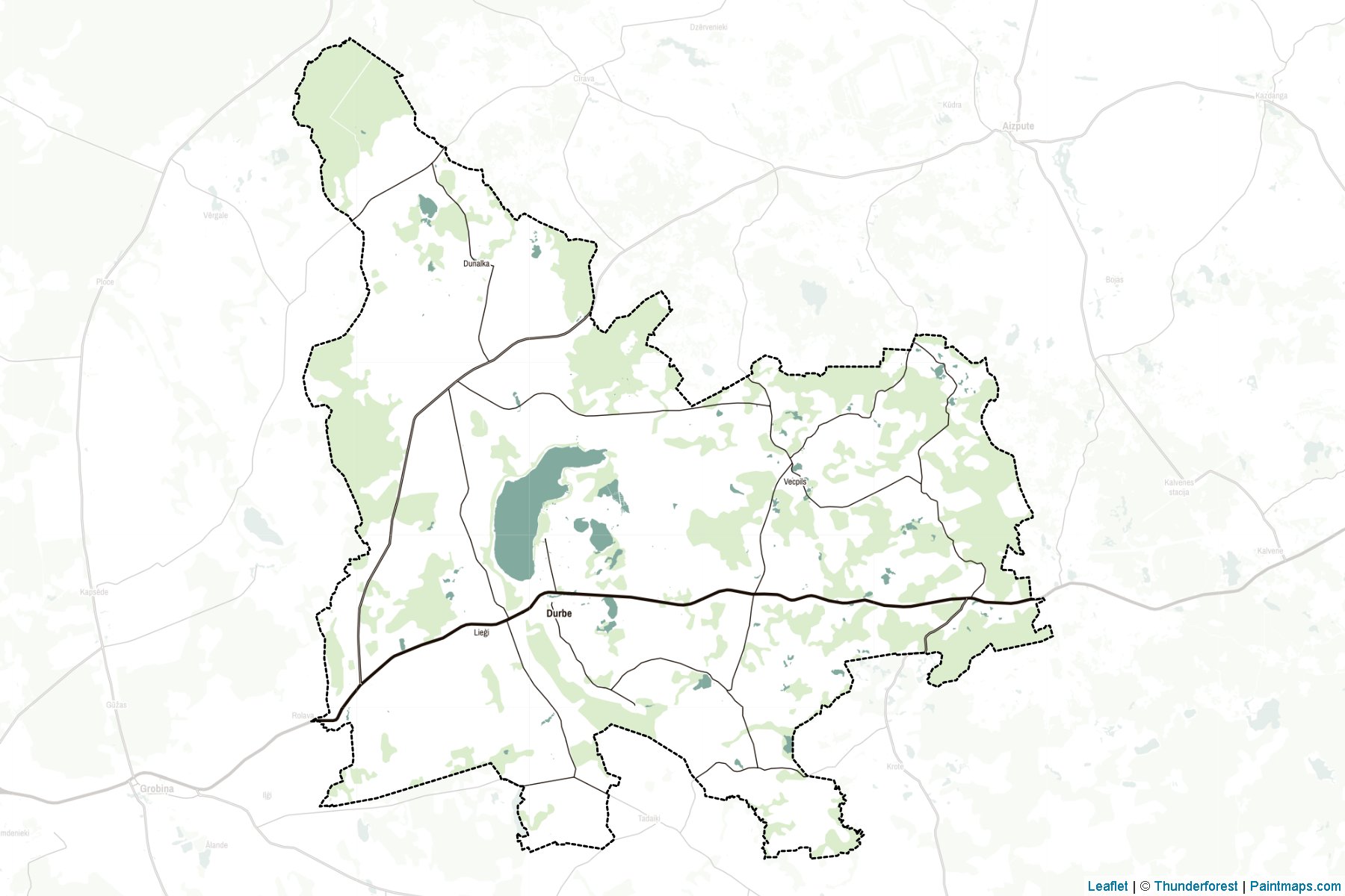 Durbes (Latvia) Map Cropping Samples-2