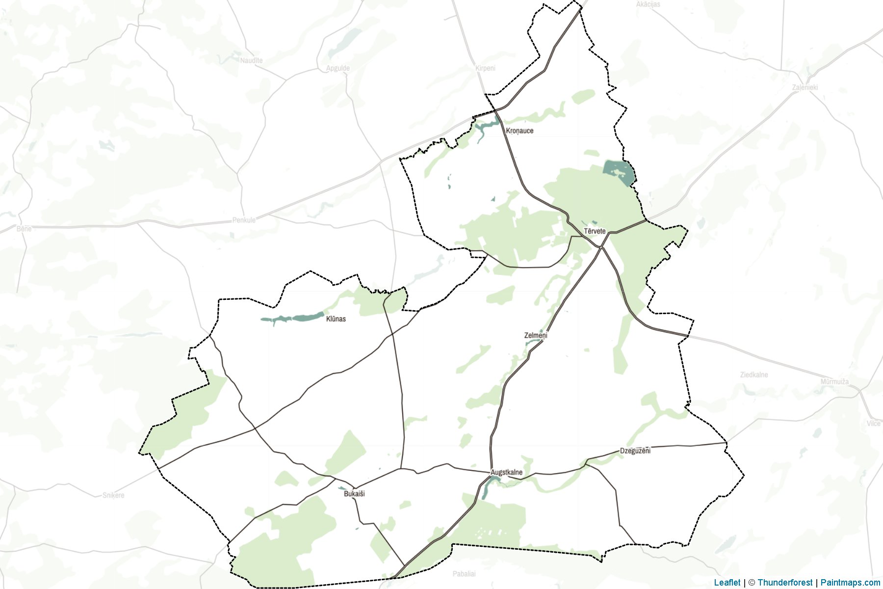 Muestras de recorte de mapas Tervetes (Letonia)-2