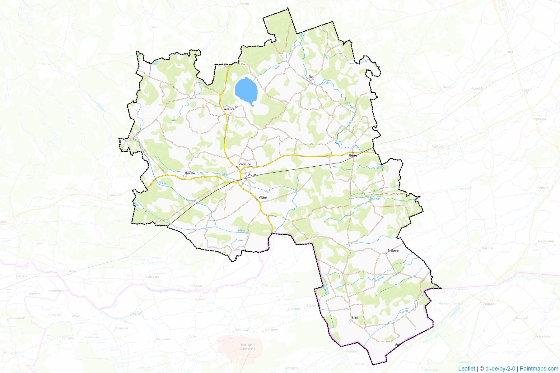 Muestras de recorte de mapas Auces (Letonia)-1