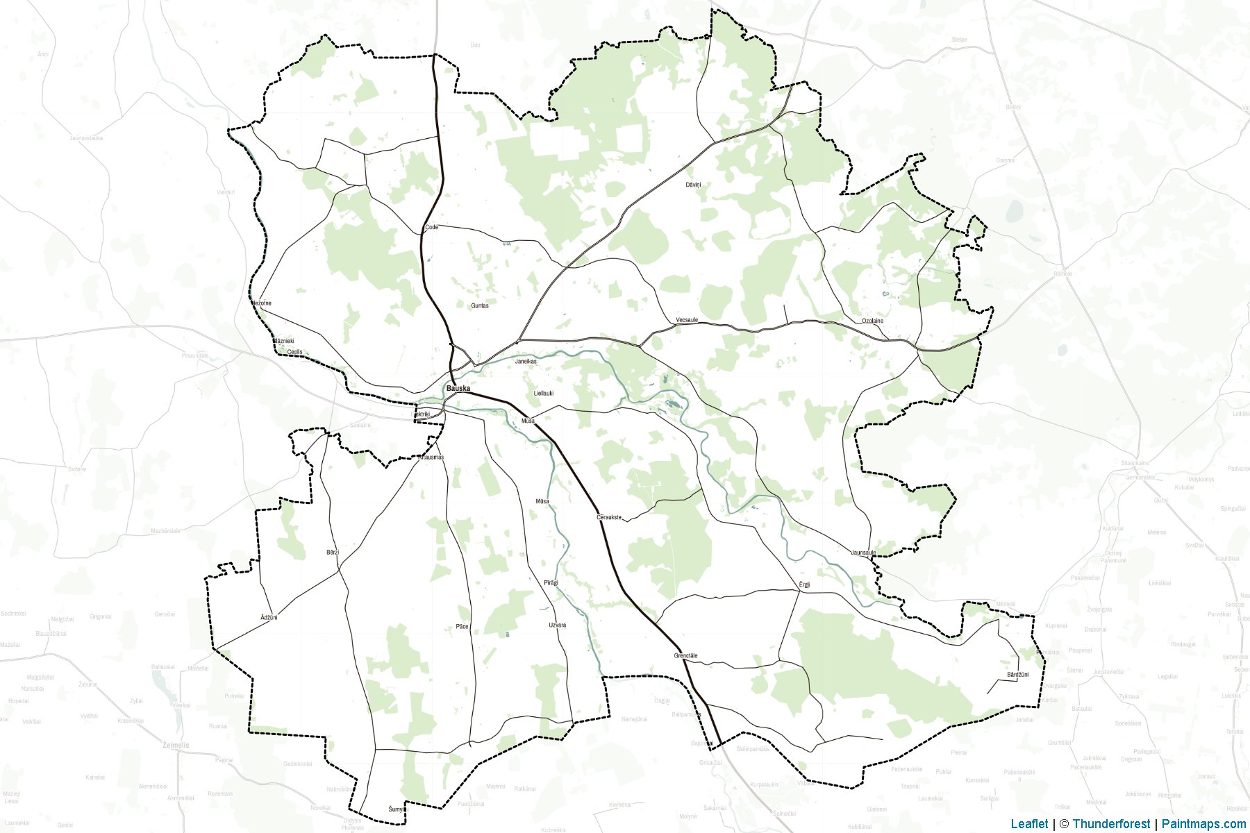 Muestras de recorte de mapas Bauskas (Letonia)-2