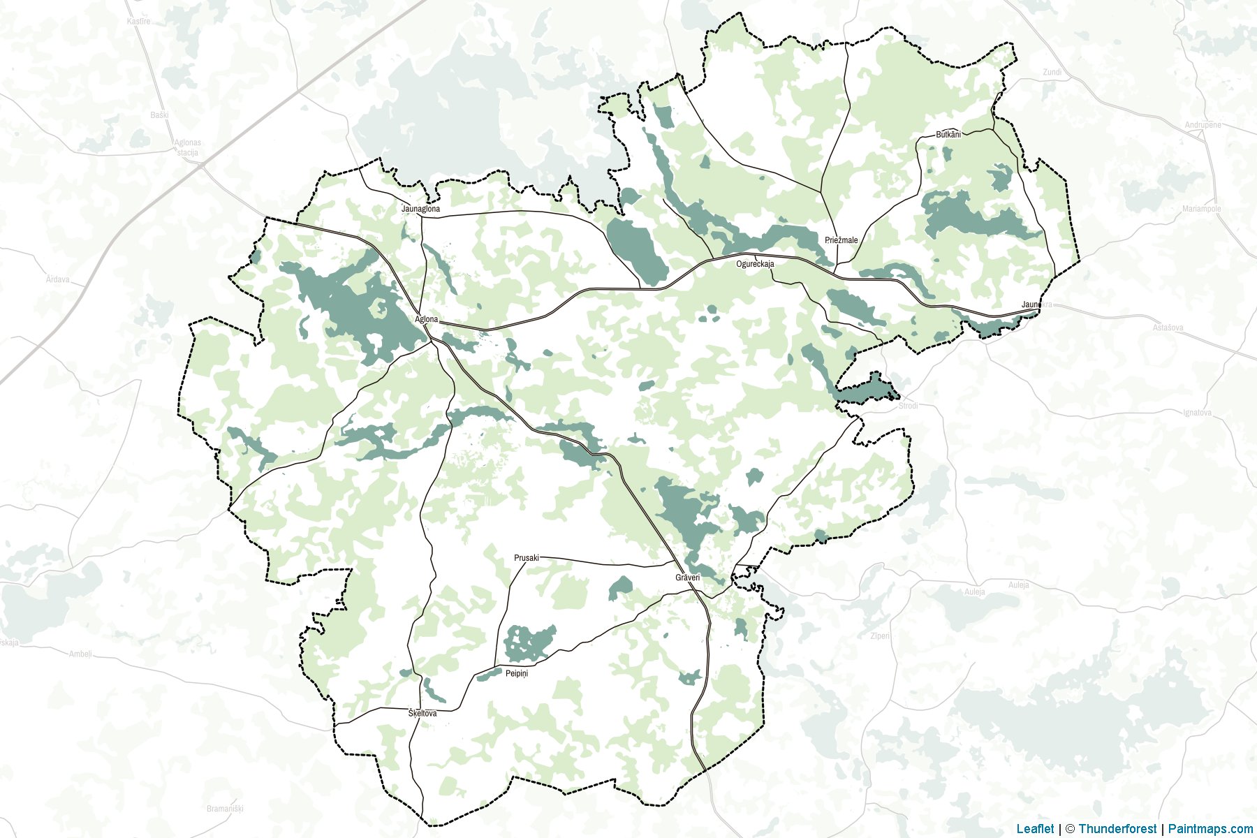 Muestras de recorte de mapas Aglonas (Letonia)-2