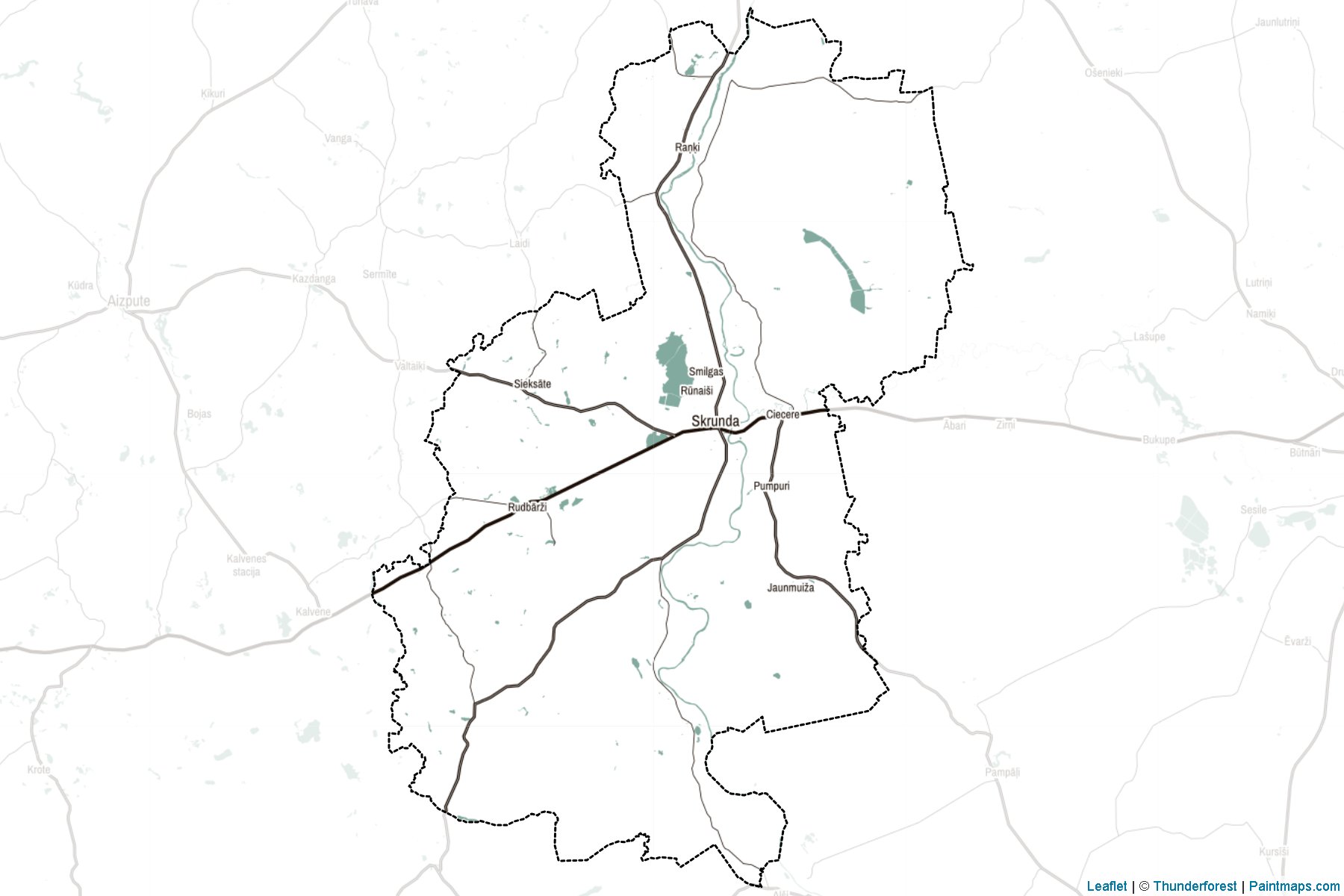 Muestras de recorte de mapas Skrundas (Letonia)-2