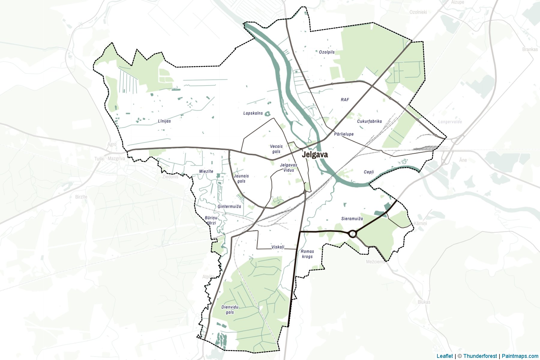 Muestras de recorte de mapas Jelgava (Letonia)-2