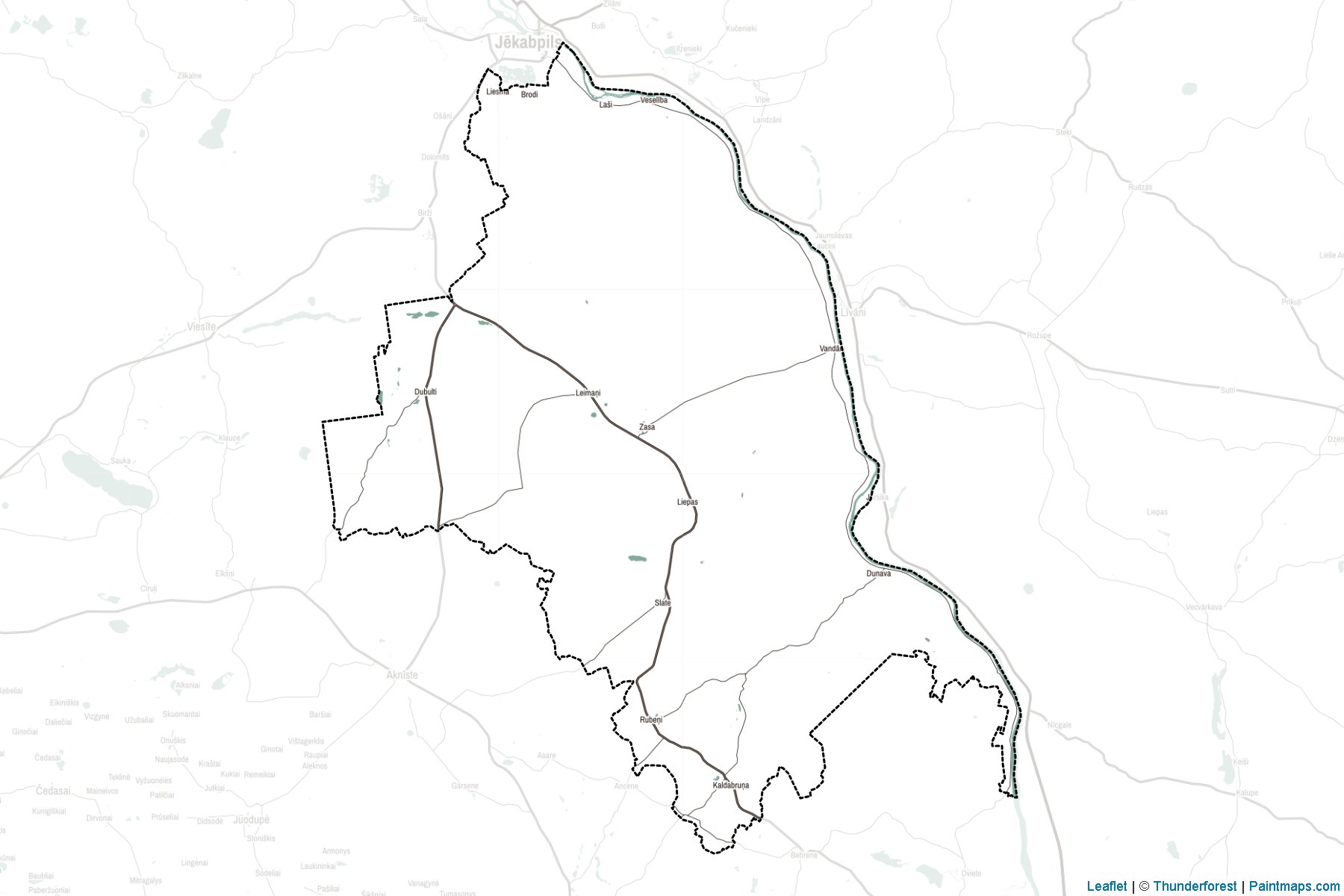 Muestras de recorte de mapas Jekabpils (Letonia)-2