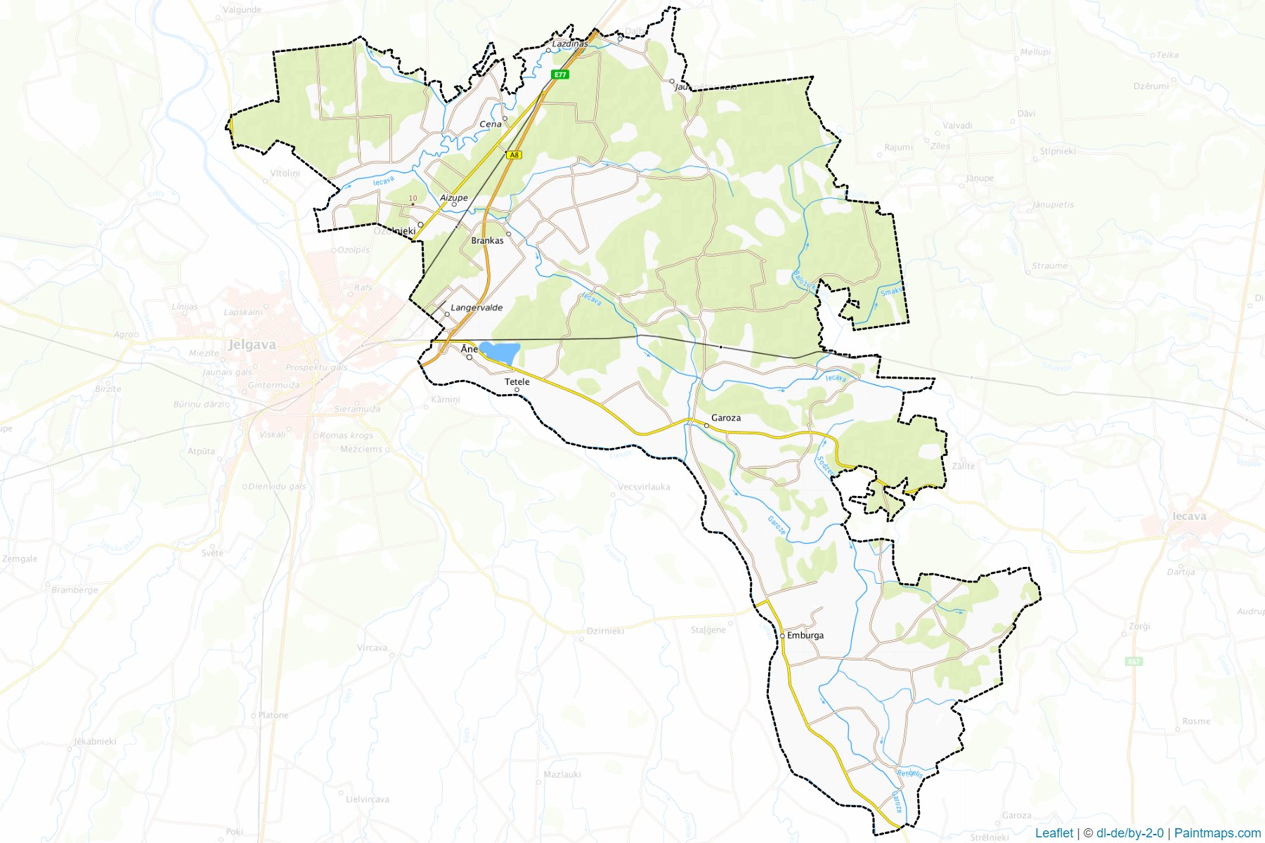 Muestras de recorte de mapas Ozolnieku (Letonia)-1