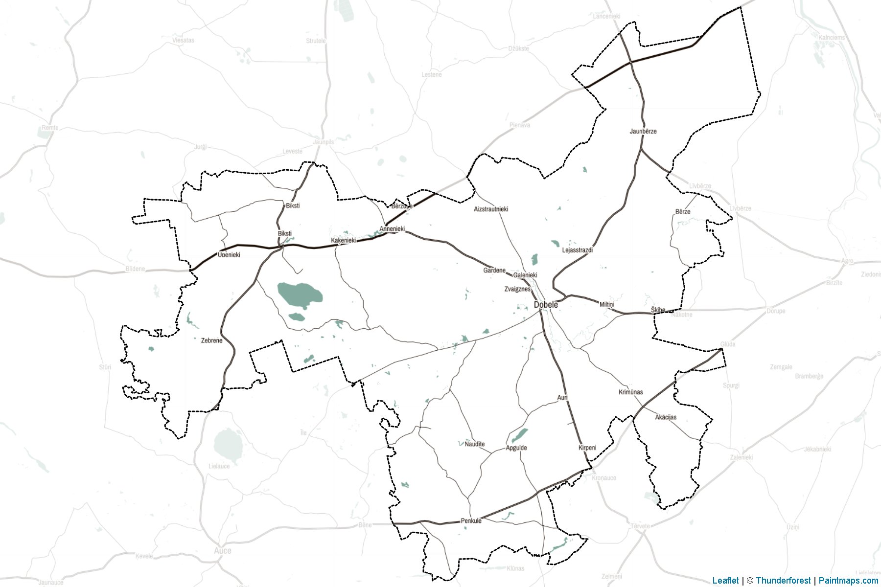 Muestras de recorte de mapas Dobeles (Letonia)-2