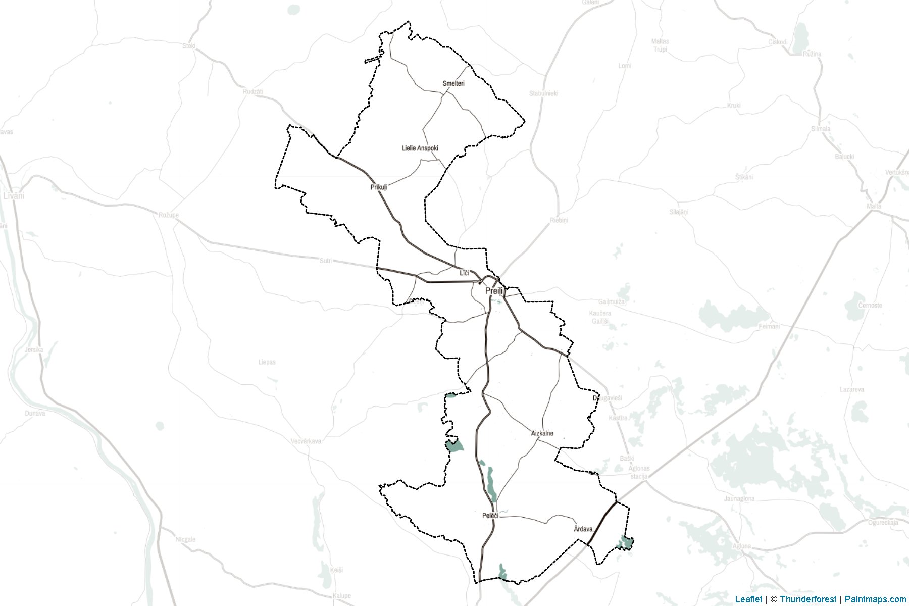 Muestras de recorte de mapas Preilu (Letonia)-2