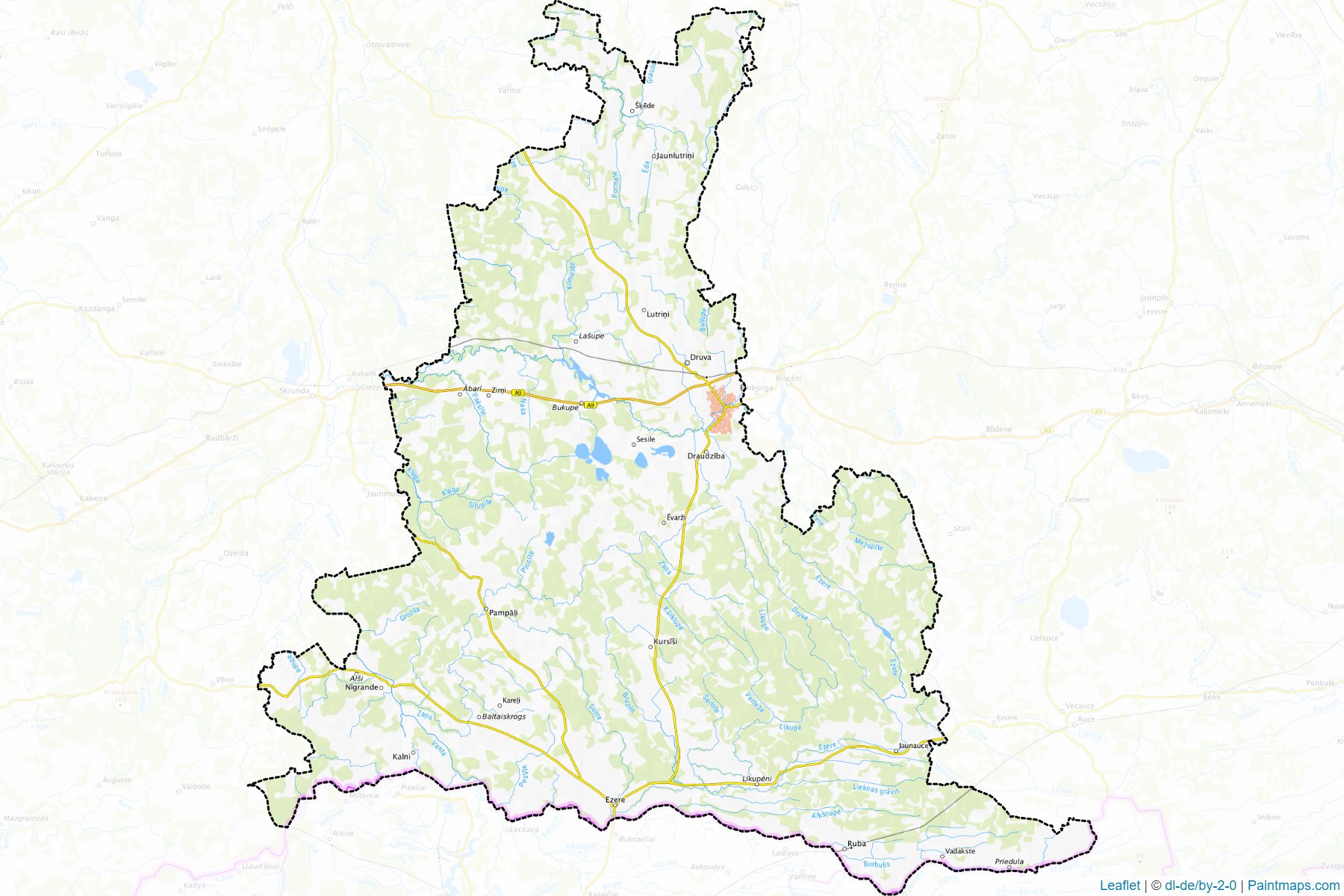 Muestras de recorte de mapas Saldus (Letonia)-1