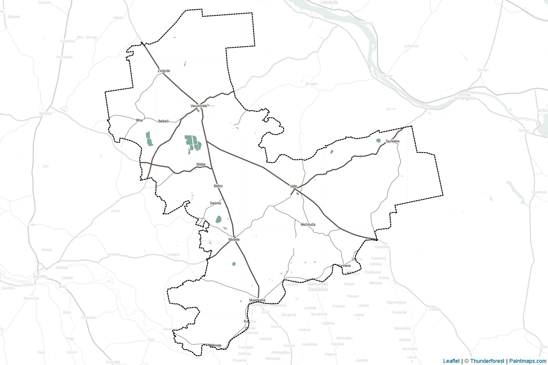 Muestras de recorte de mapas Vecumnieku (Letonia)-2