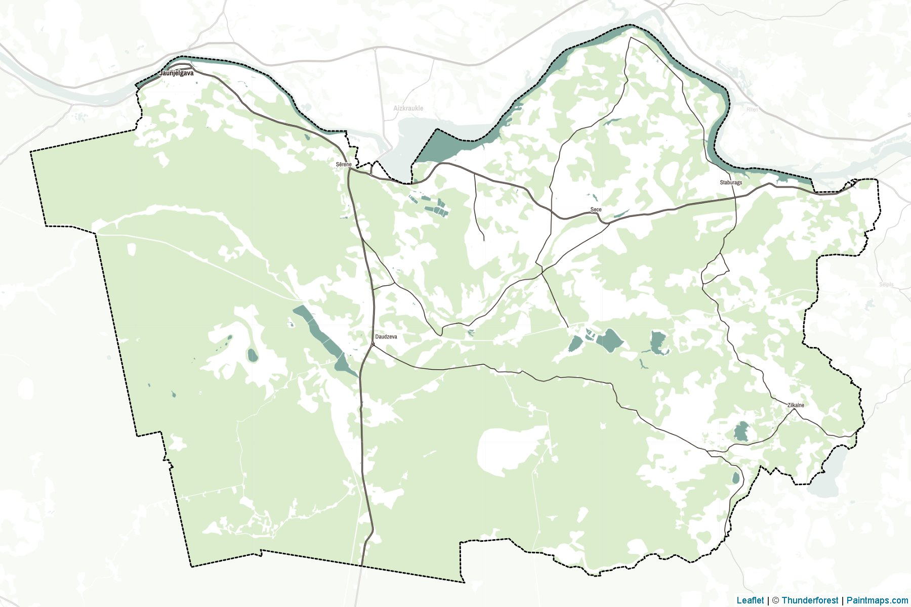 Muestras de recorte de mapas Jaunjelgavas (Letonia)-2