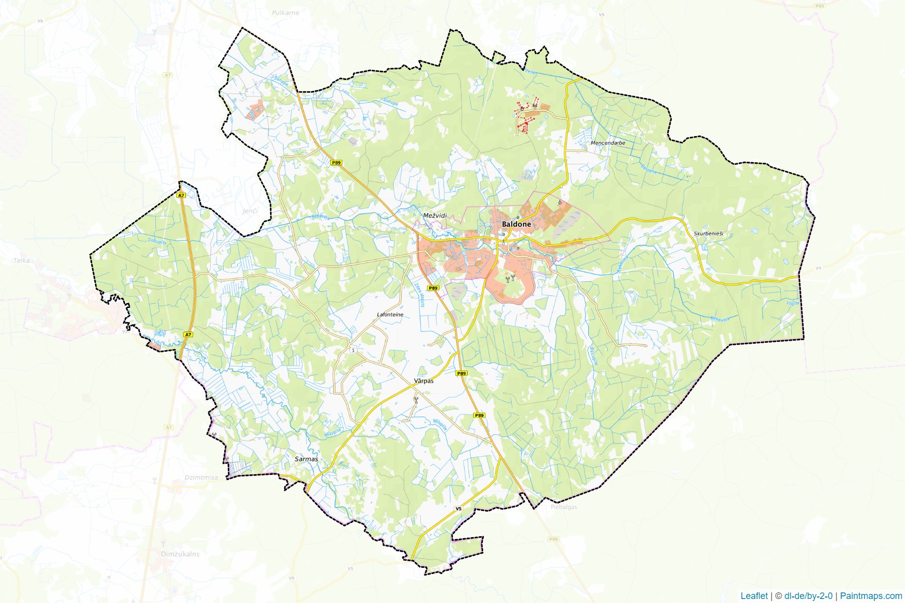 Muestras de recorte de mapas Baldones (Letonia)-1