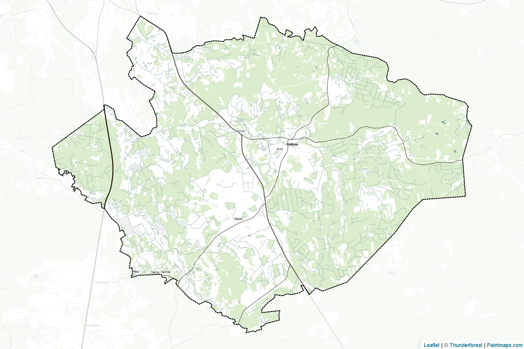 Muestras de recorte de mapas Baldones (Letonia)-2