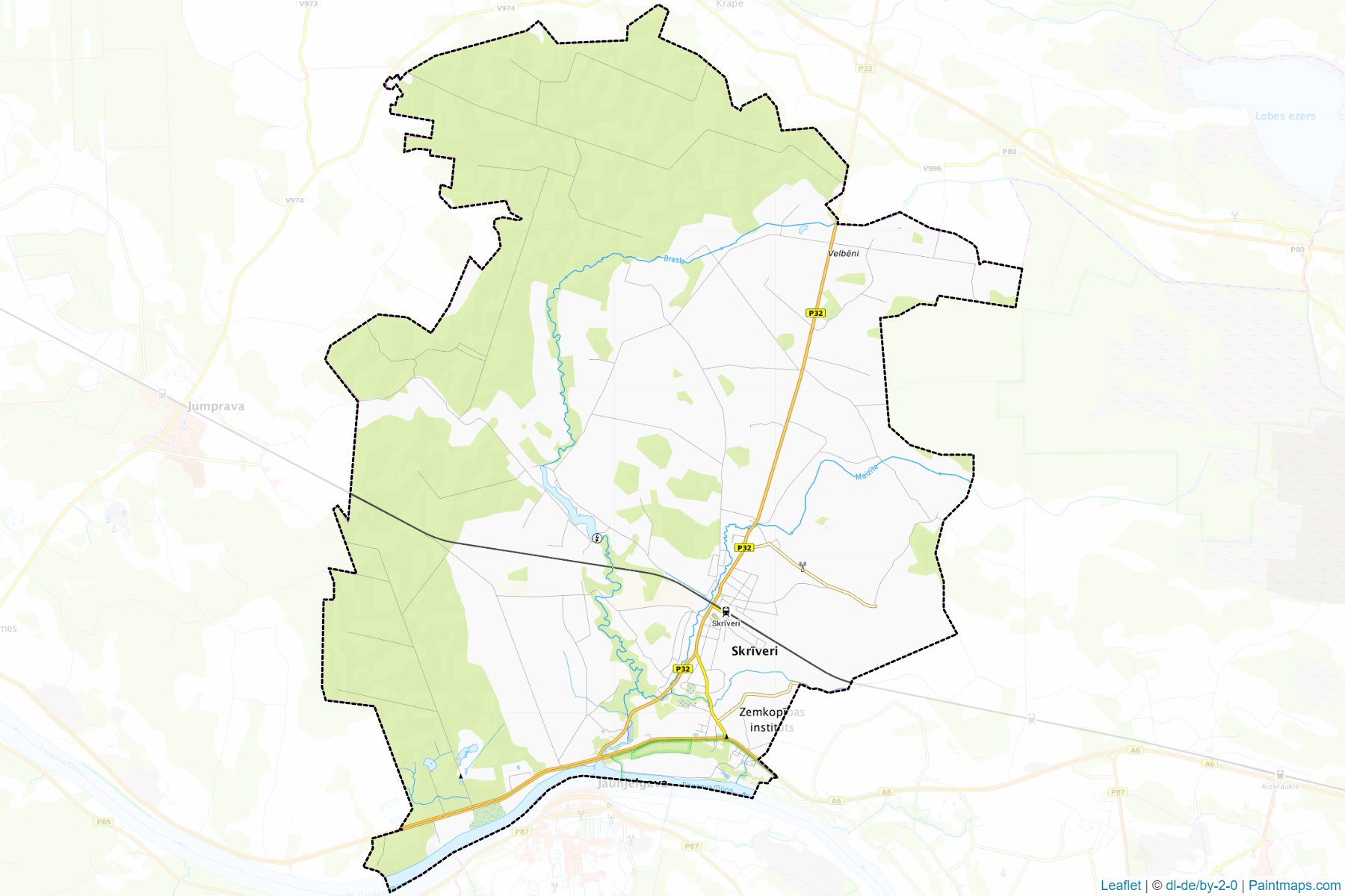 Muestras de recorte de mapas Skriveru (Letonia)-1