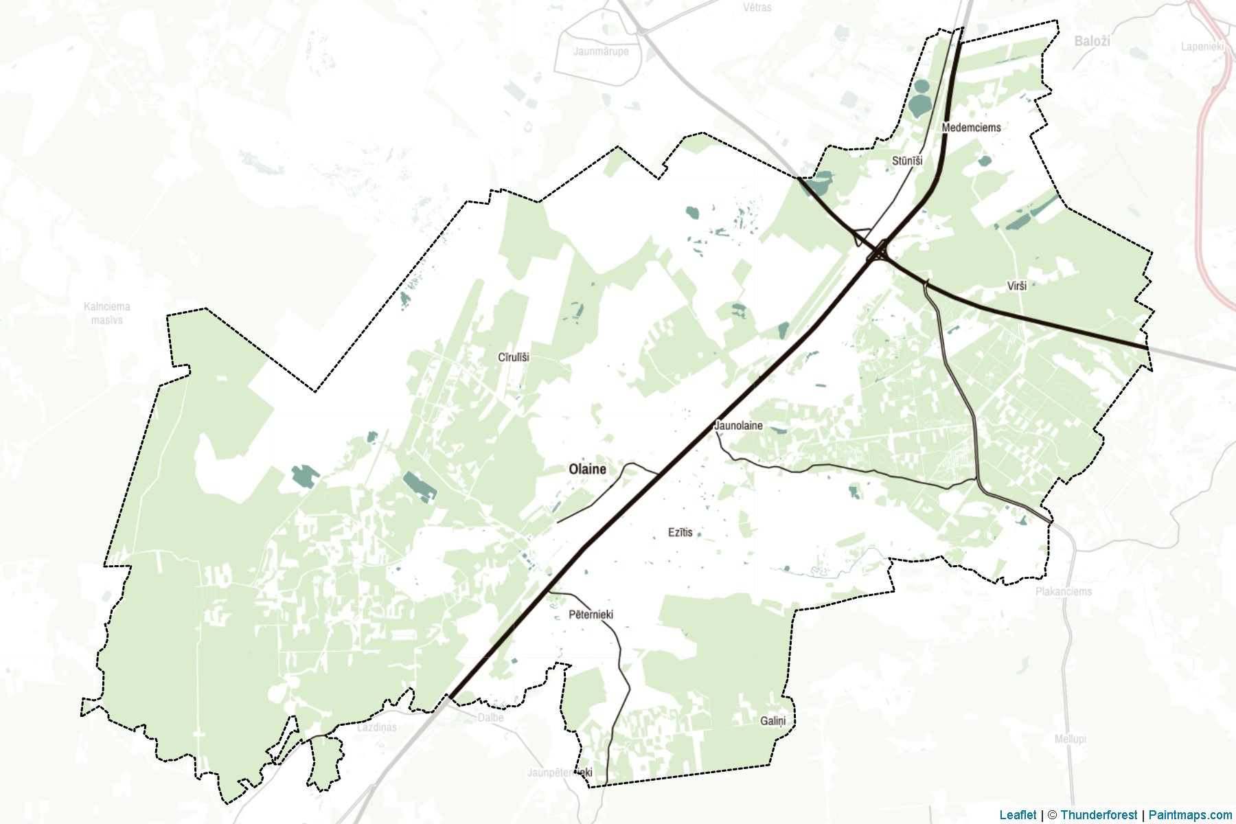 Muestras de recorte de mapas Olaines (Letonia)-2