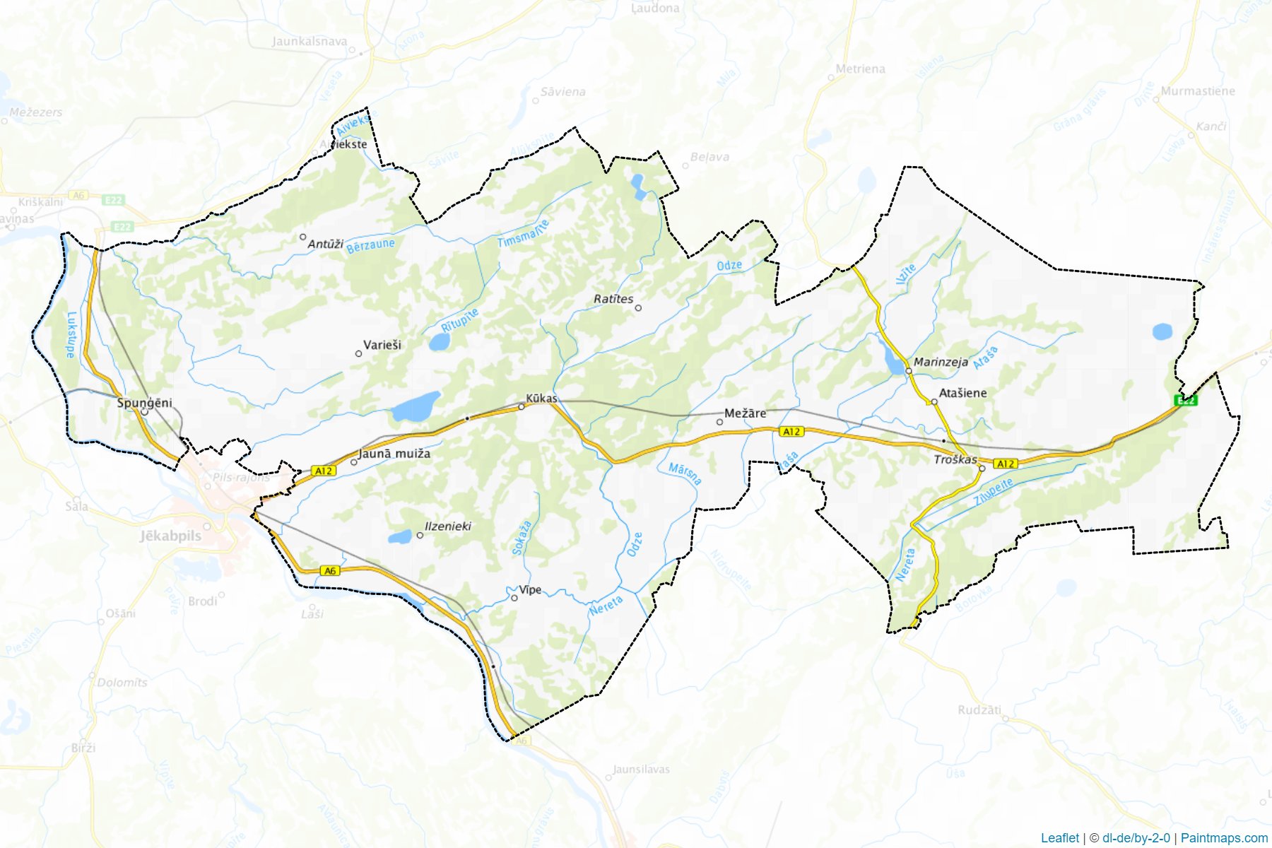 Muestras de recorte de mapas Krustpils (Letonia)-1