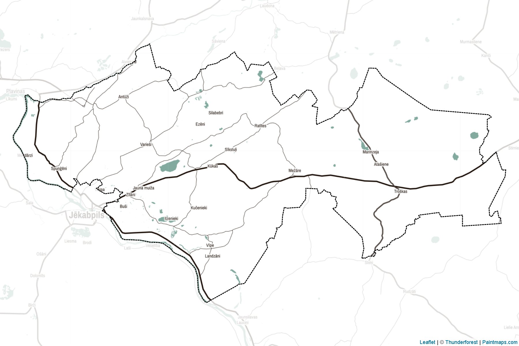 Muestras de recorte de mapas Krustpils (Letonia)-2