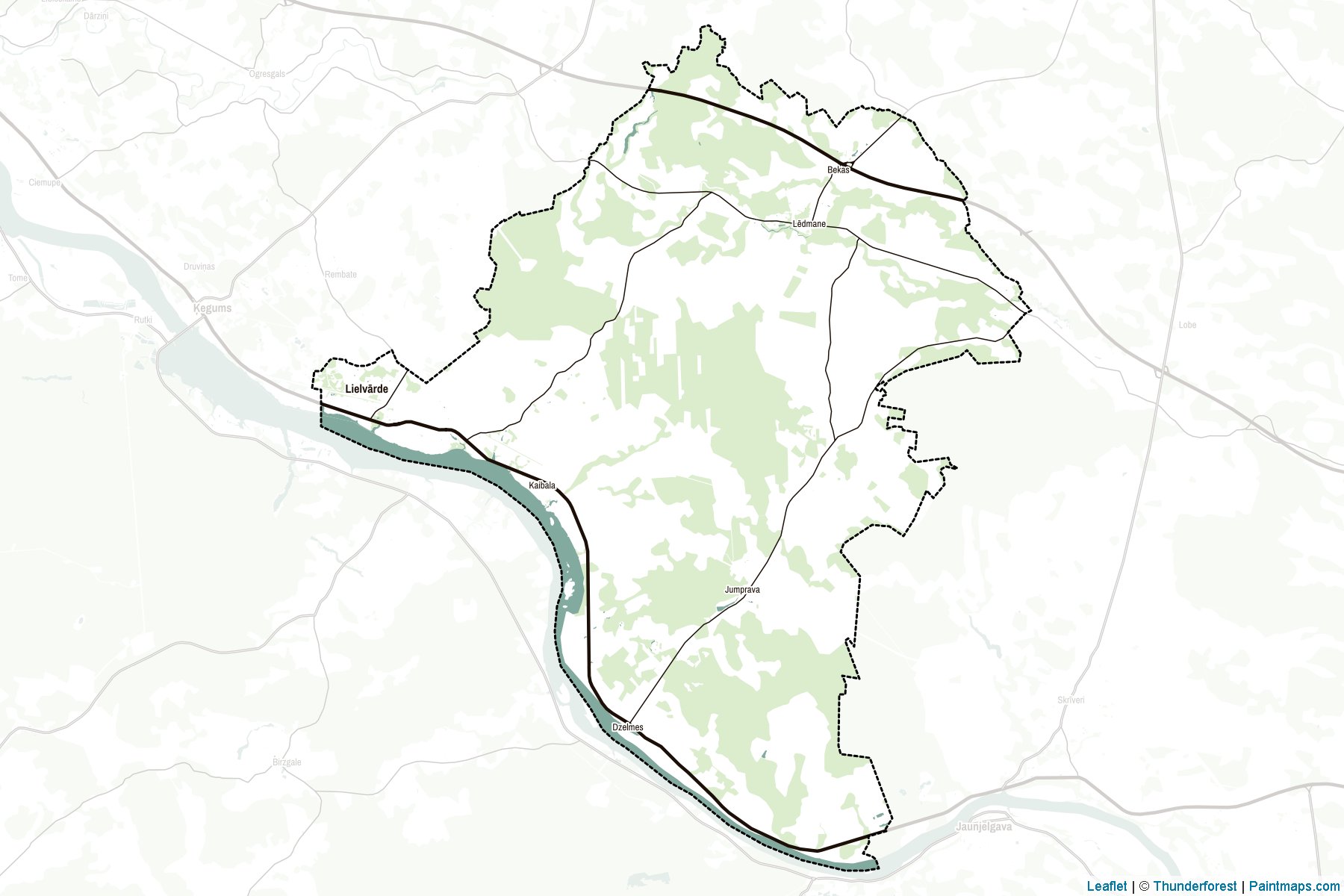 Muestras de recorte de mapas Lielvardes (Letonia)-2