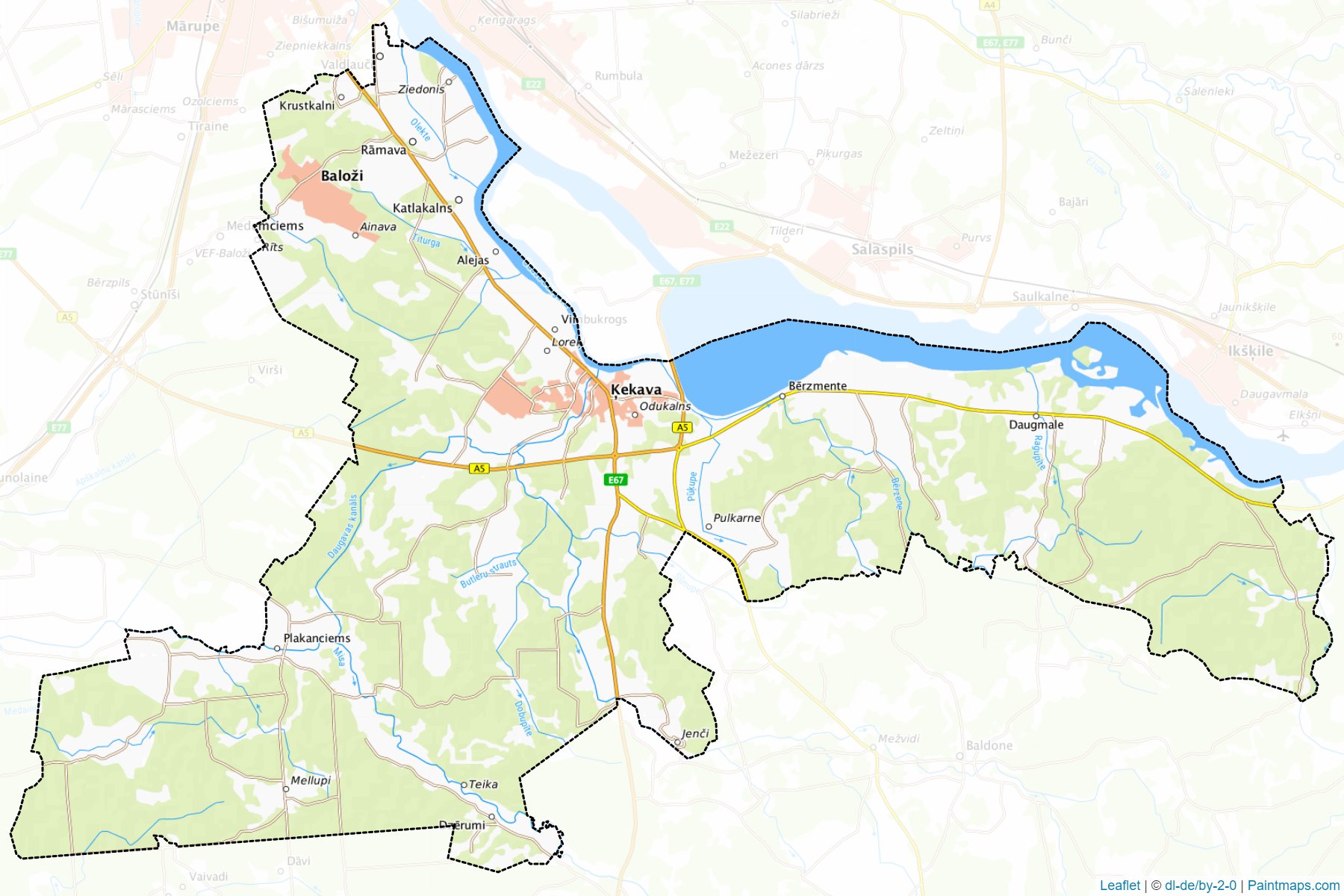 Muestras de recorte de mapas Kekavas (Letonia)-1